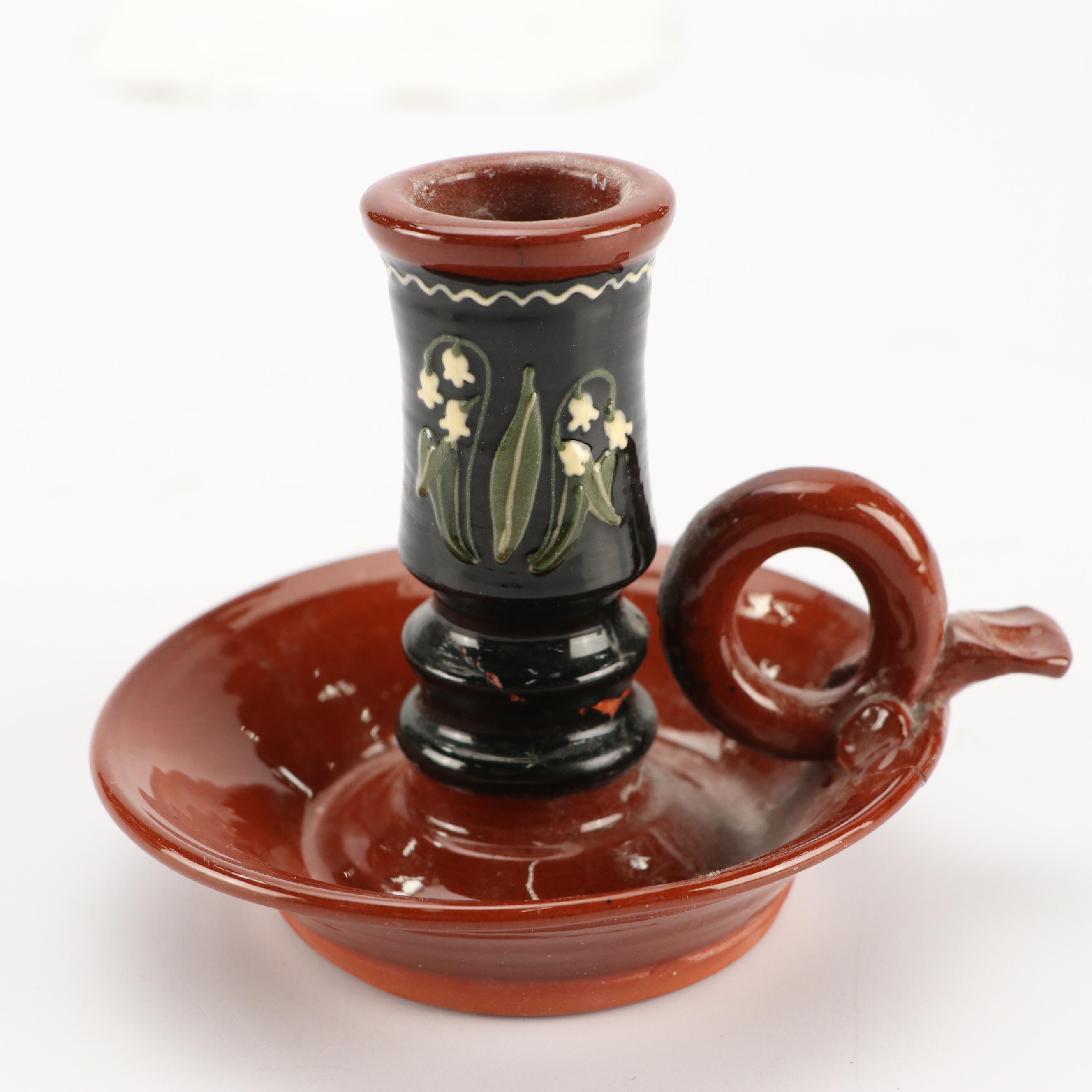 Susan Boylston Adams Ceramic Plate with Other Candlestick and Ornaments