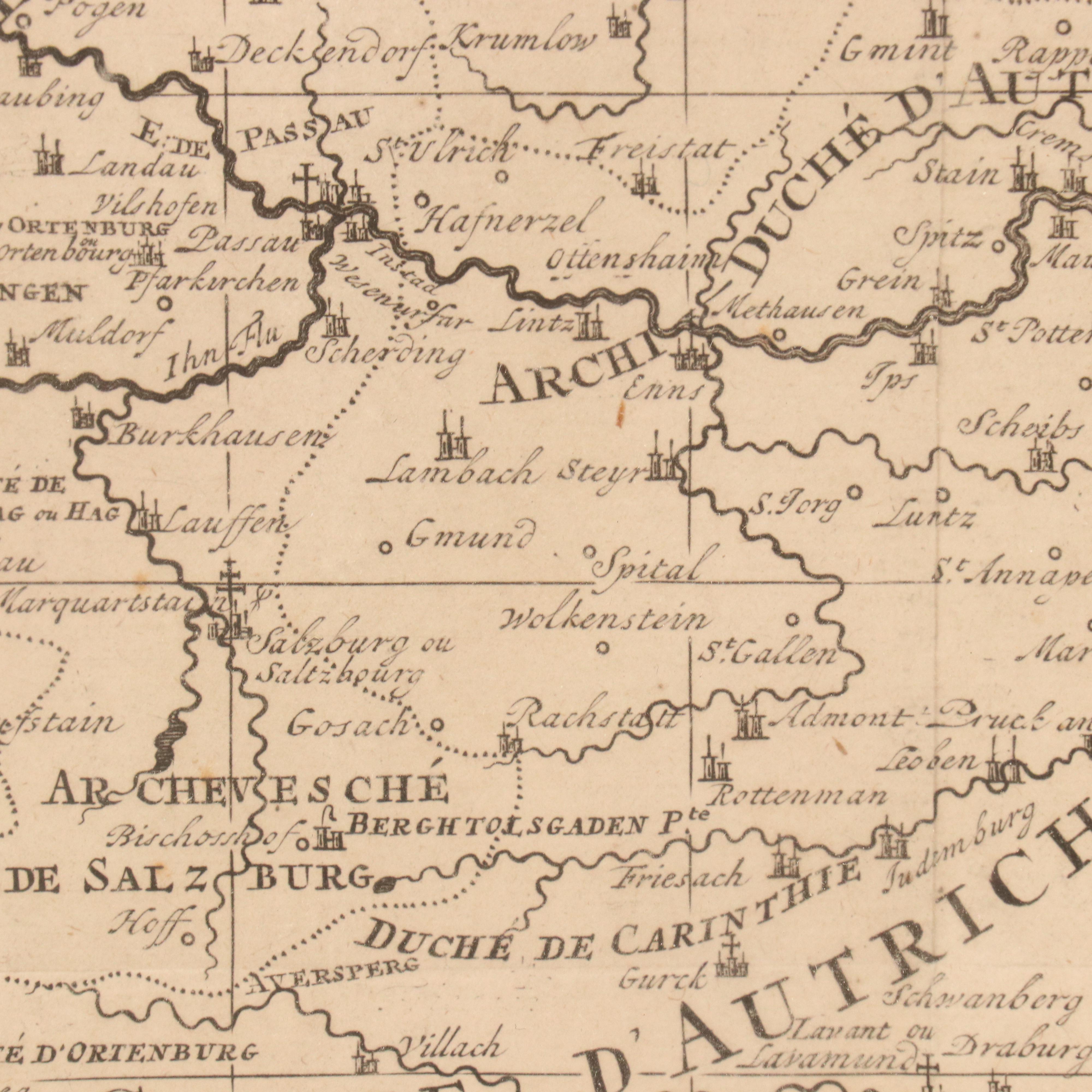 Henri Abraham Chatelain Engraved Map "Nouvelle Carte Des Cercles de l'Empire..."
