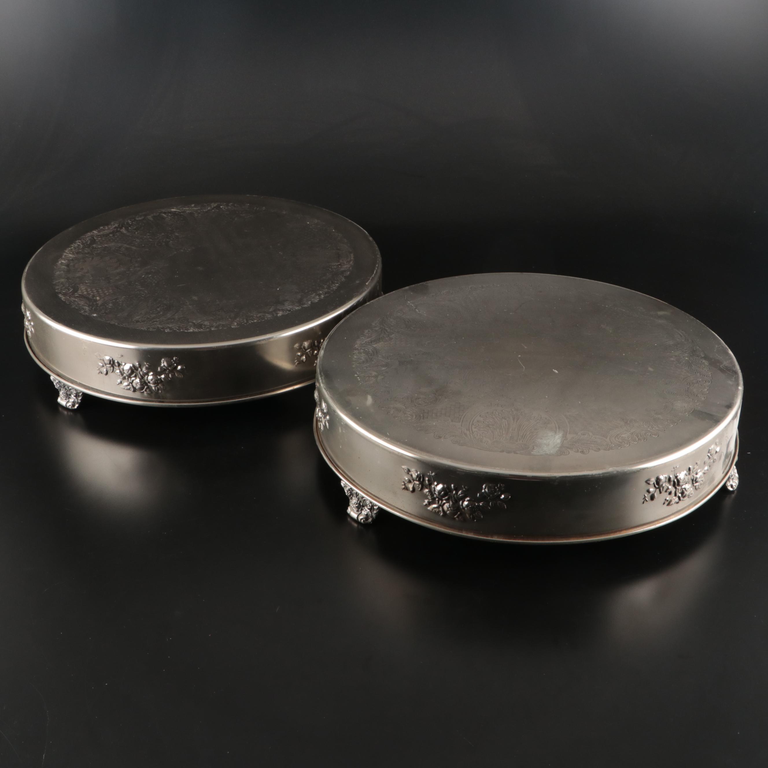 Elegance Silverware Repoussé and Etched Metal Serving Tray