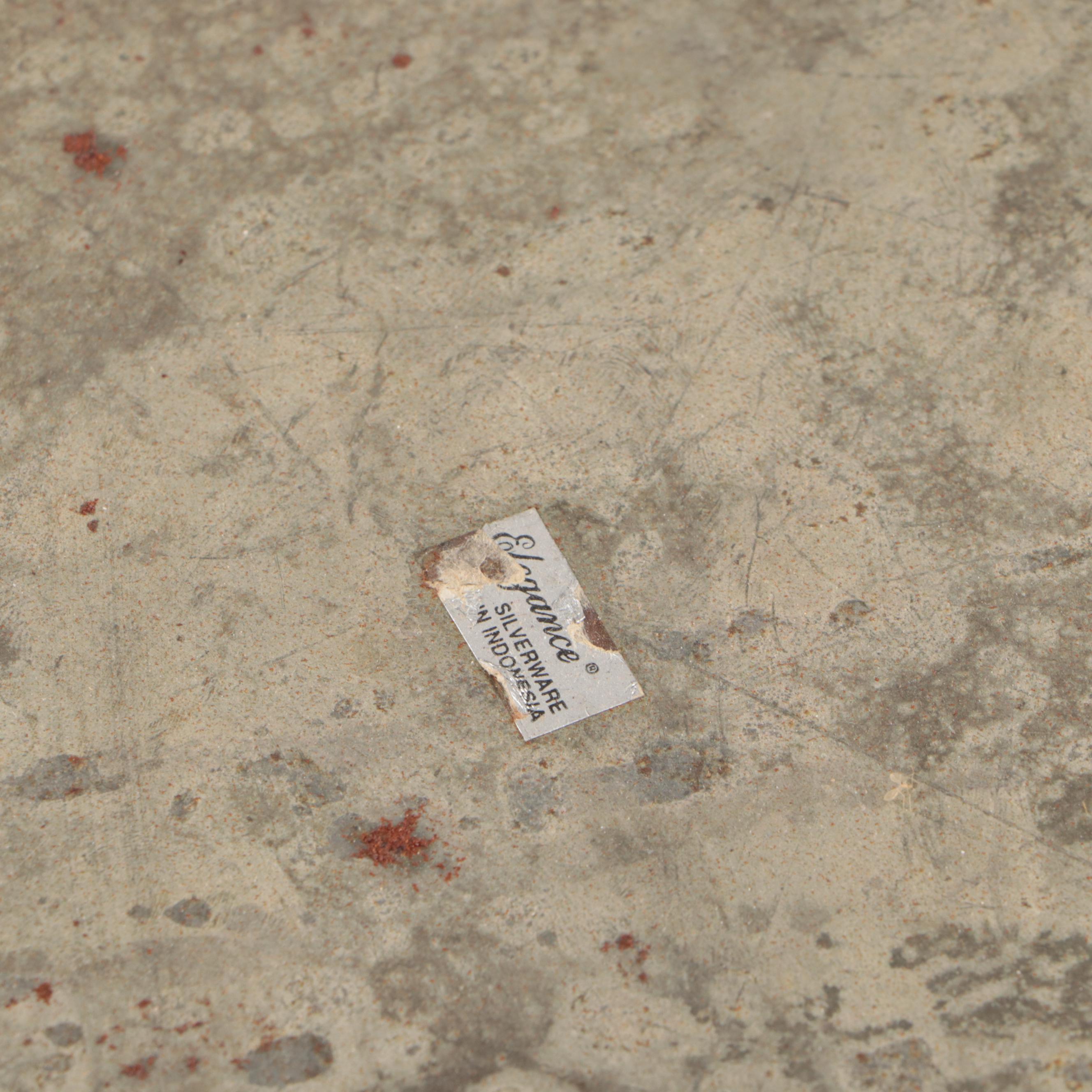 Elegance Silverware Repoussé and Etched Metal Serving Tray