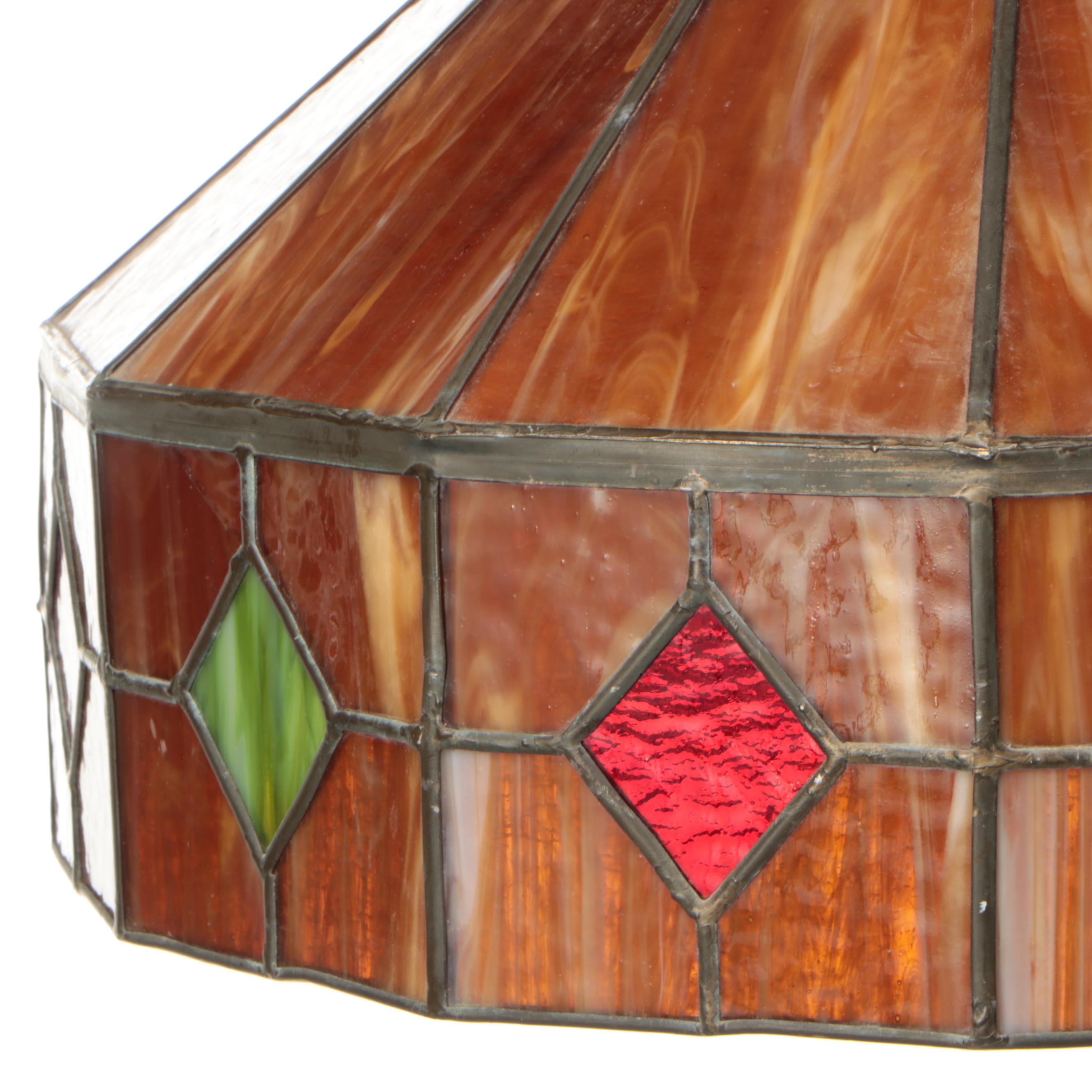 Slag Glass Pendant Light