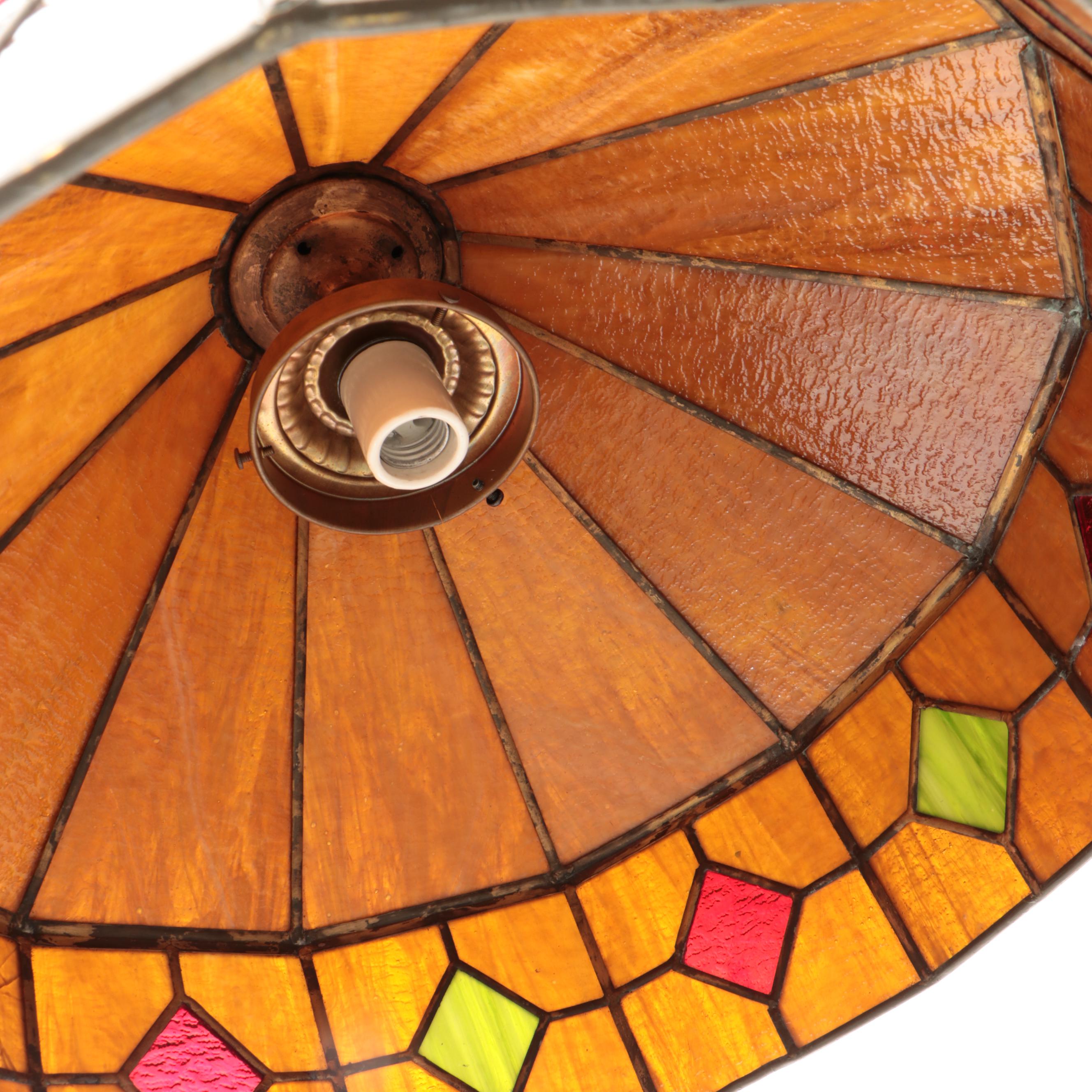 Slag Glass Pendant Light