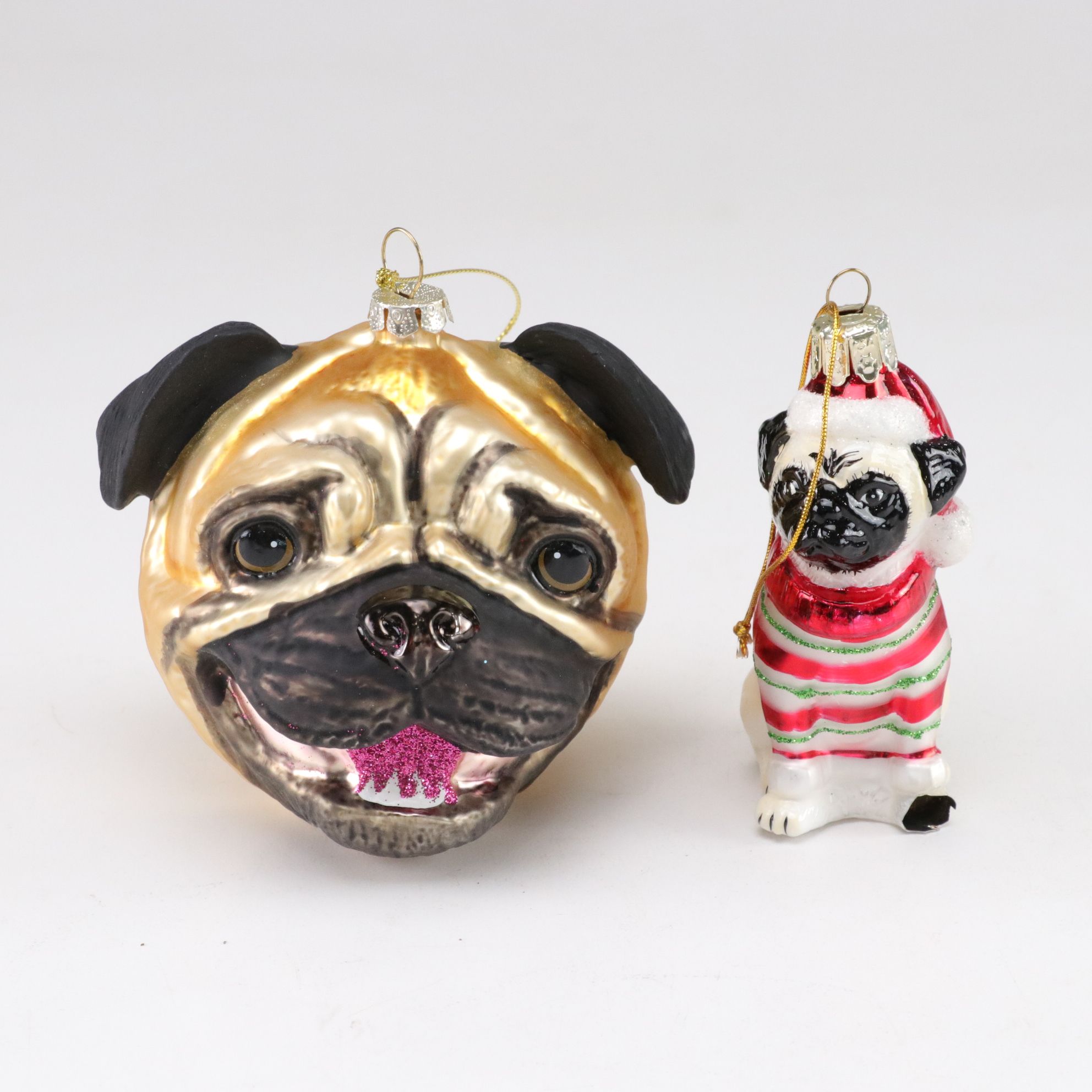 Waterford Spring Easter Bunny Ornament with Pug, Cardinal & More Blown Glass