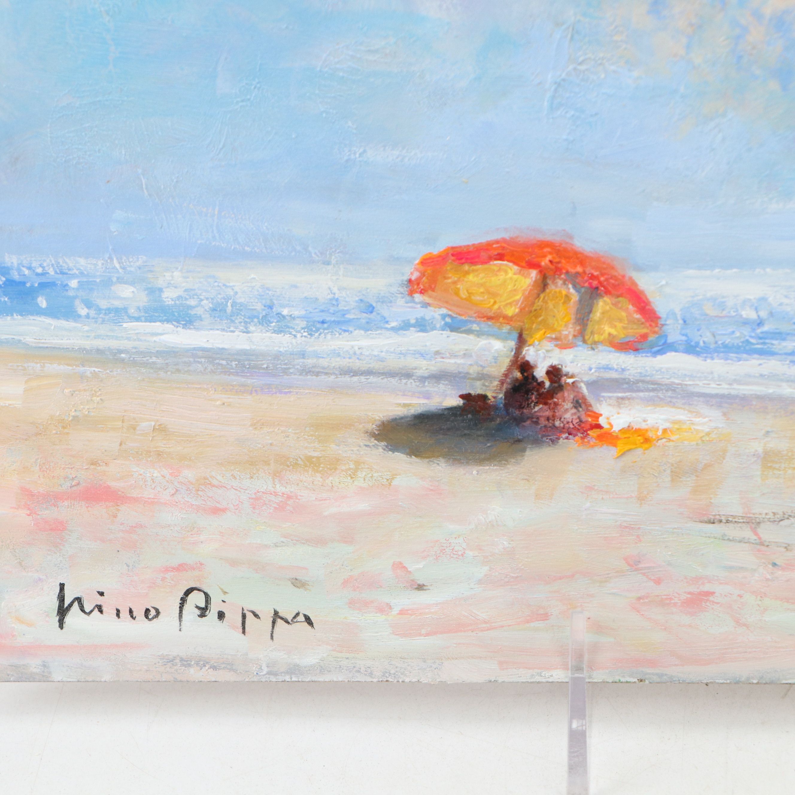Nino Pippa Oil Painting "Cape Hatteras - Easter Sunday At The Beach," 2023