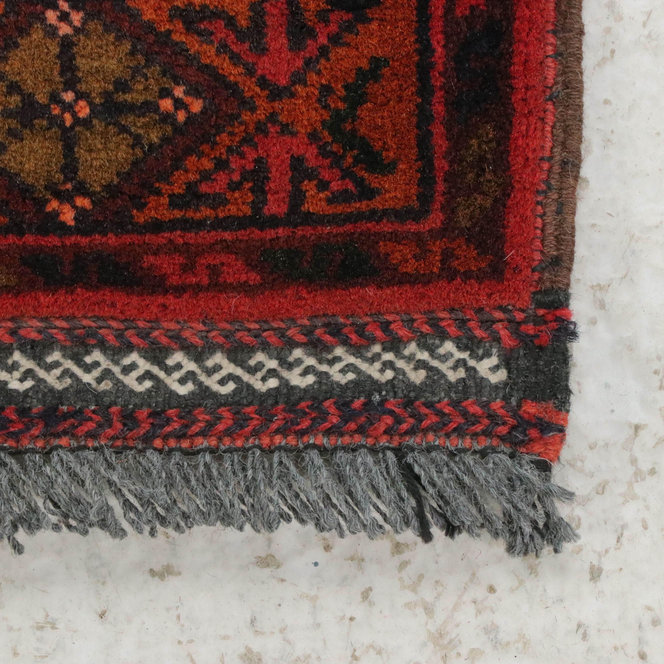 2'5 x 5' Hand-Knotted Afghan Turkmen Gul Area Rug