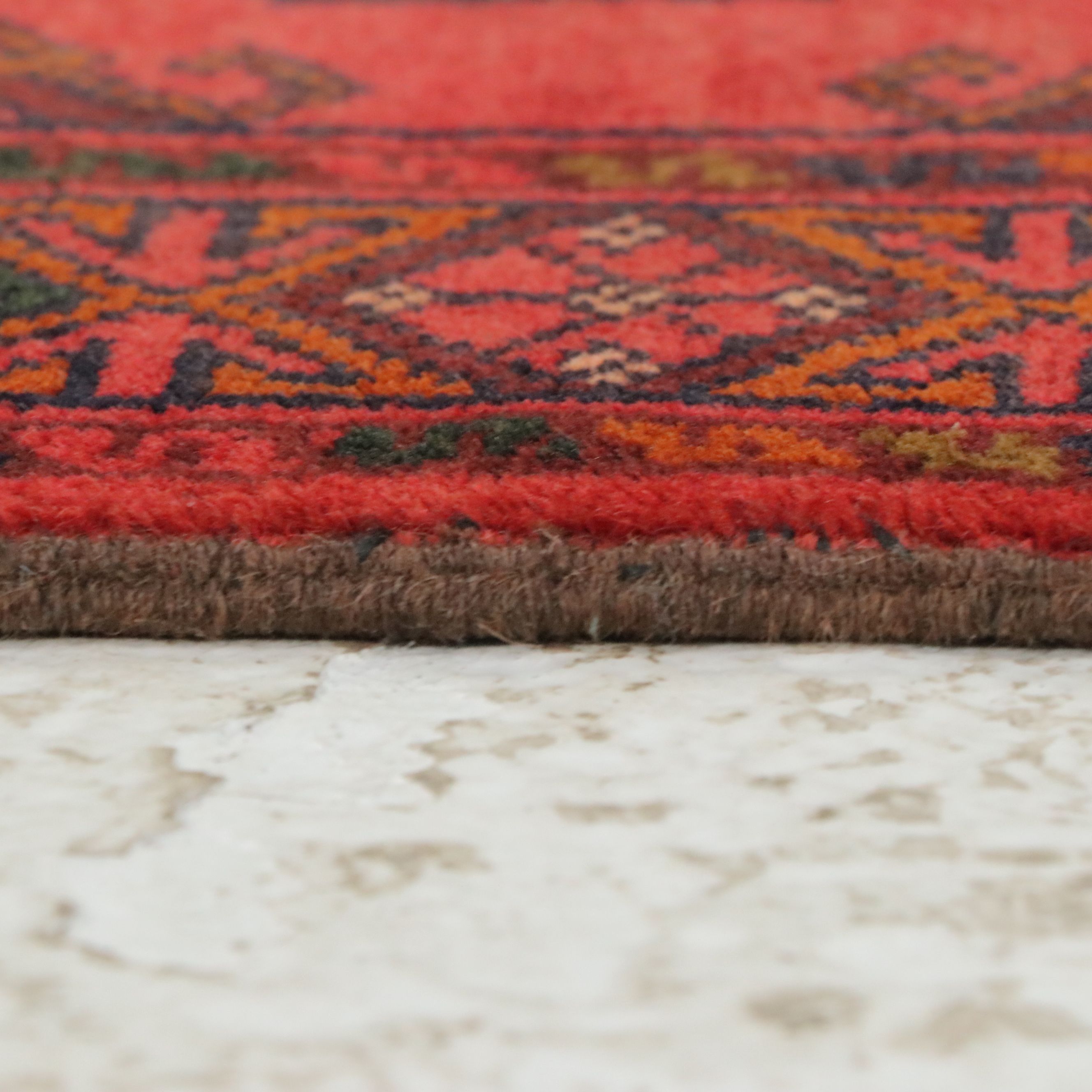 2'5 x 5' Hand-Knotted Afghan Turkmen Gul Area Rug