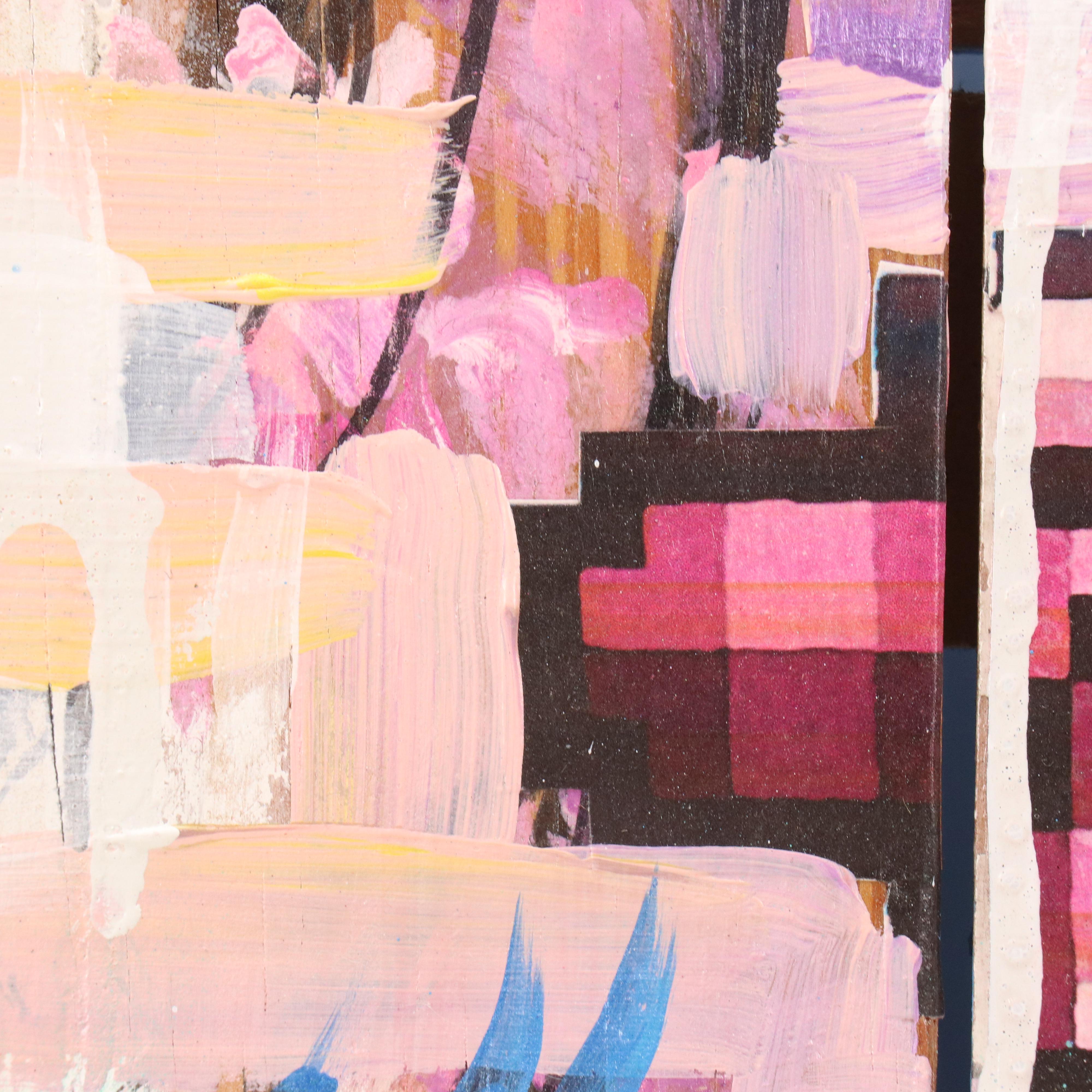 German Lemus Mixed Media Painting "My Baby Called," 2014