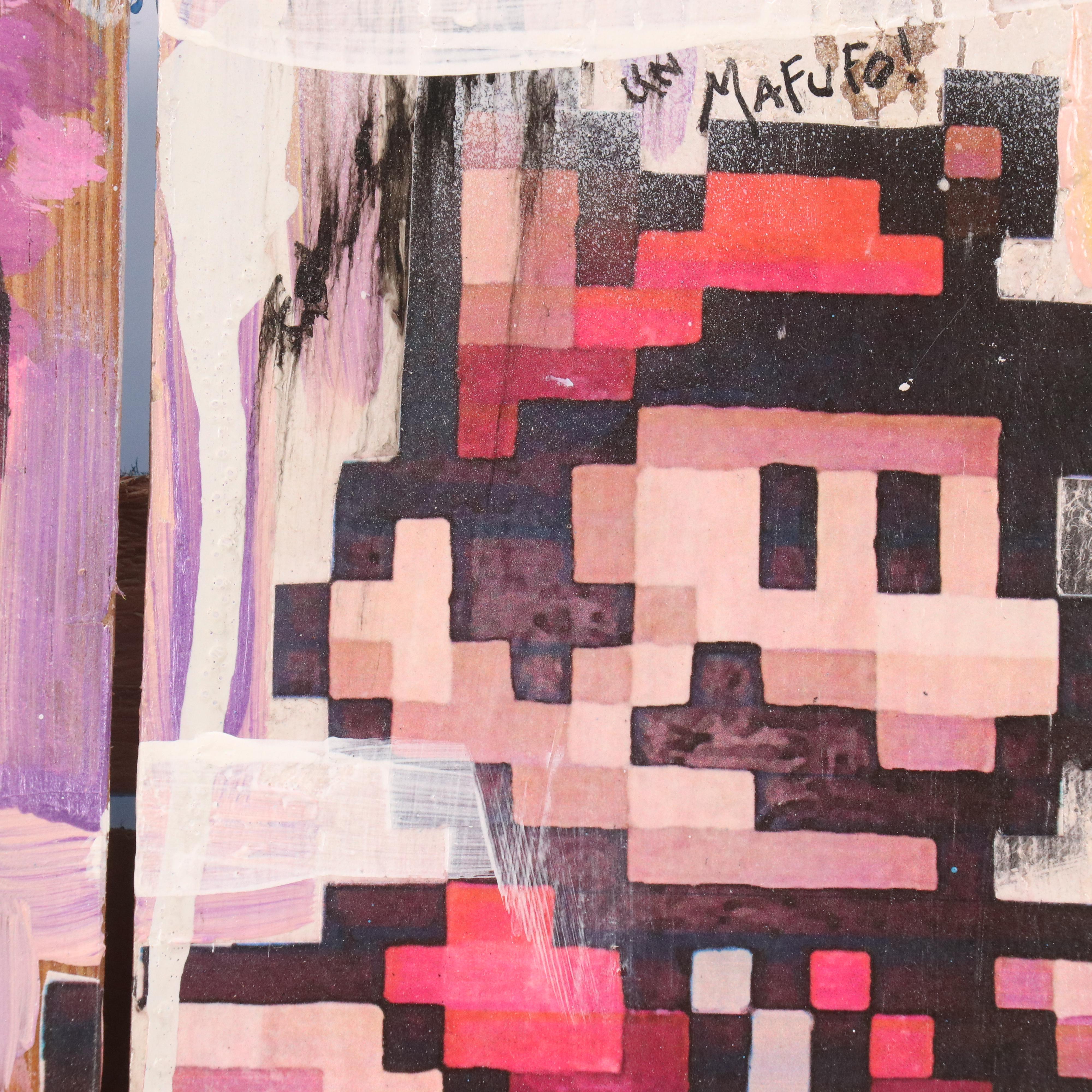 German Lemus Mixed Media Painting "My Baby Called," 2014