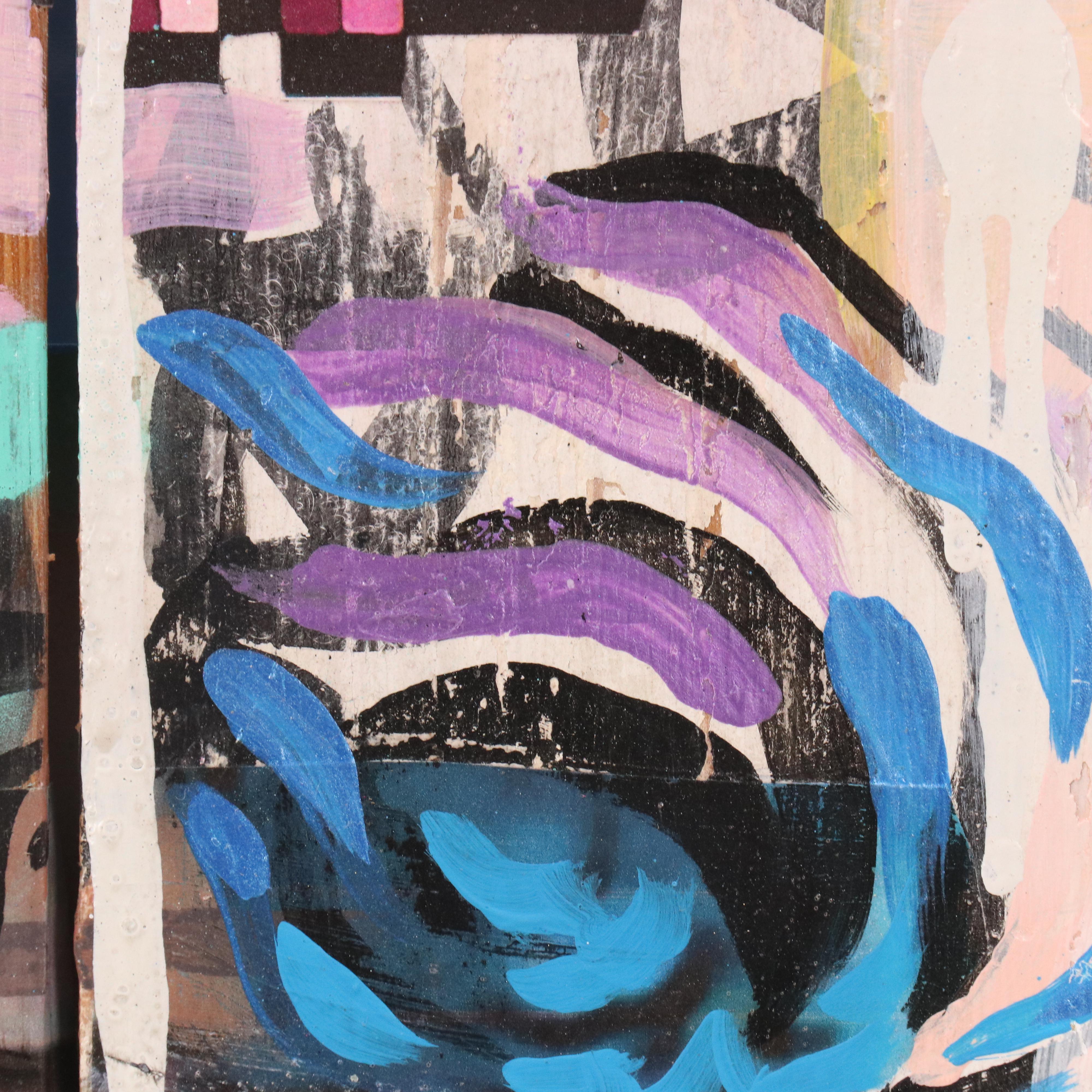 German Lemus Mixed Media Painting "My Baby Called," 2014