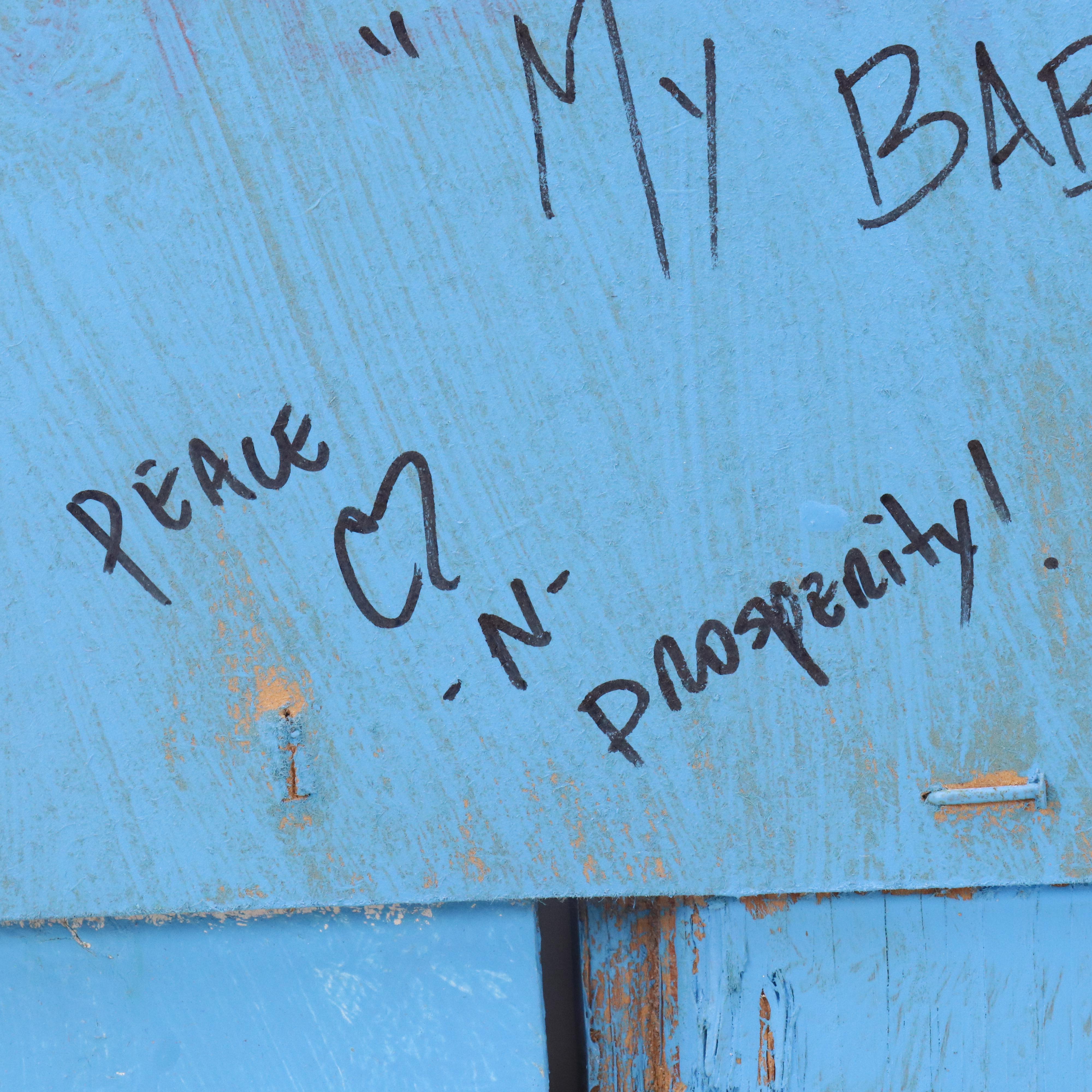 German Lemus Mixed Media Painting "My Baby Called," 2014