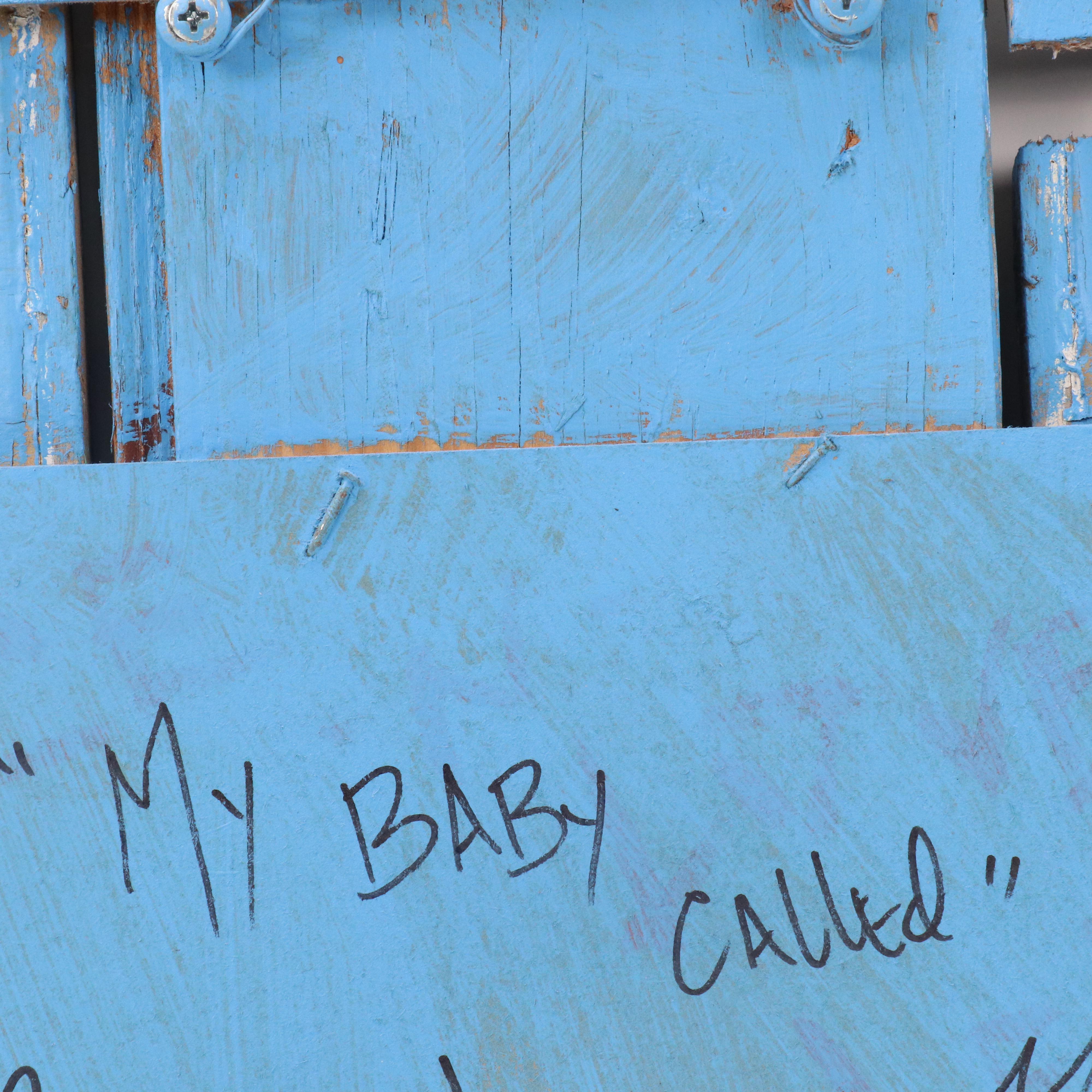 German Lemus Mixed Media Painting "My Baby Called," 2014