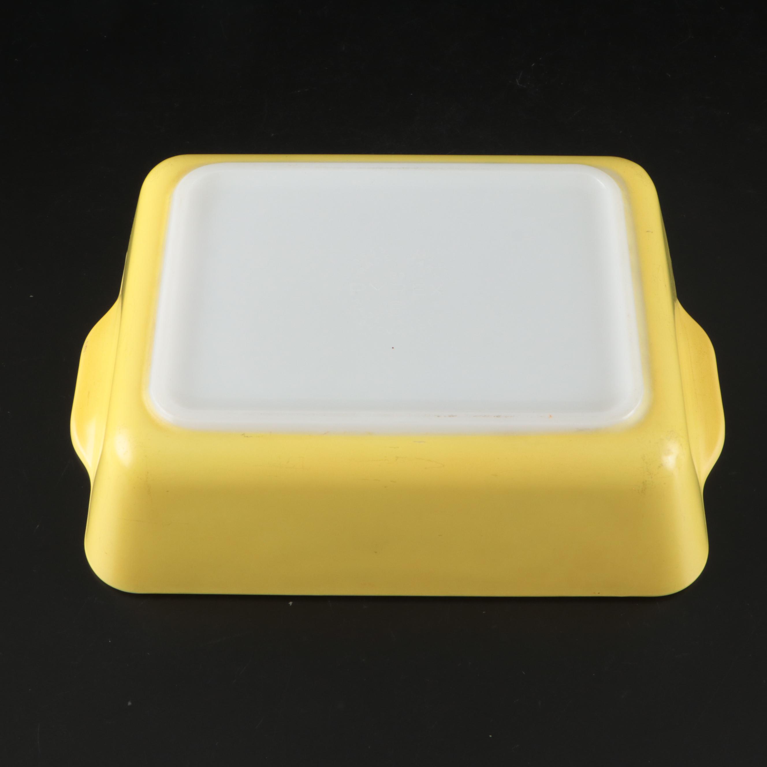 Pyrex Primary Color Glass Rectangular Bakers with Other Ceramic and Glass Ware