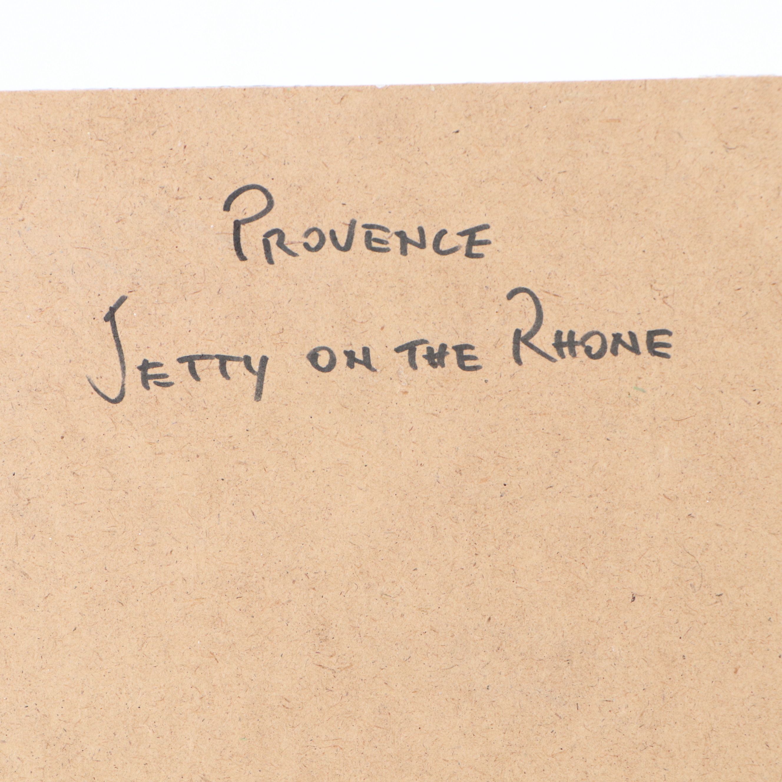 Nino Pippa Oil Painting "Provence - Jetty on the Rhone," 2018