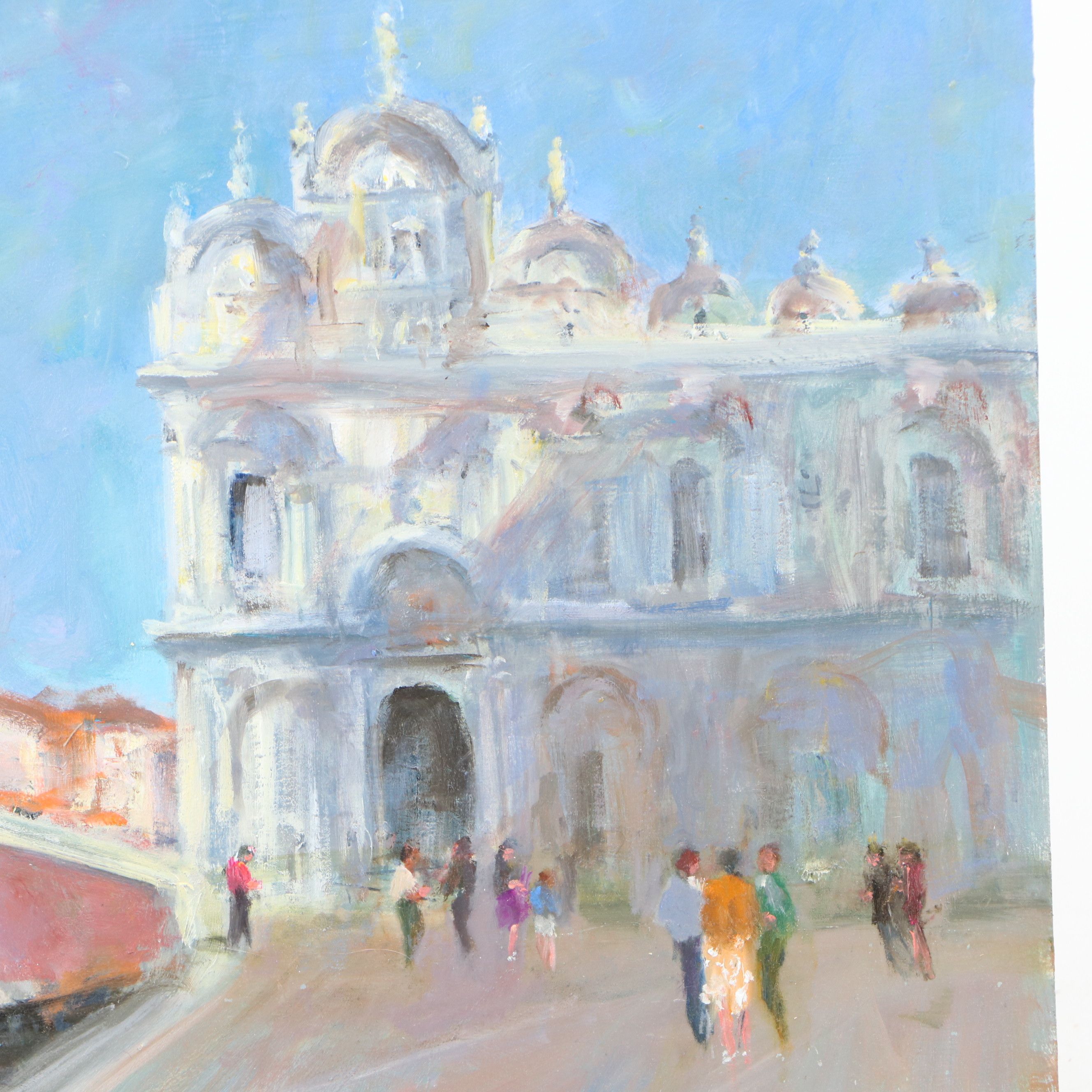 Nino Pippa Oil Painting "Venice - Campo San Zanipolo," 2018