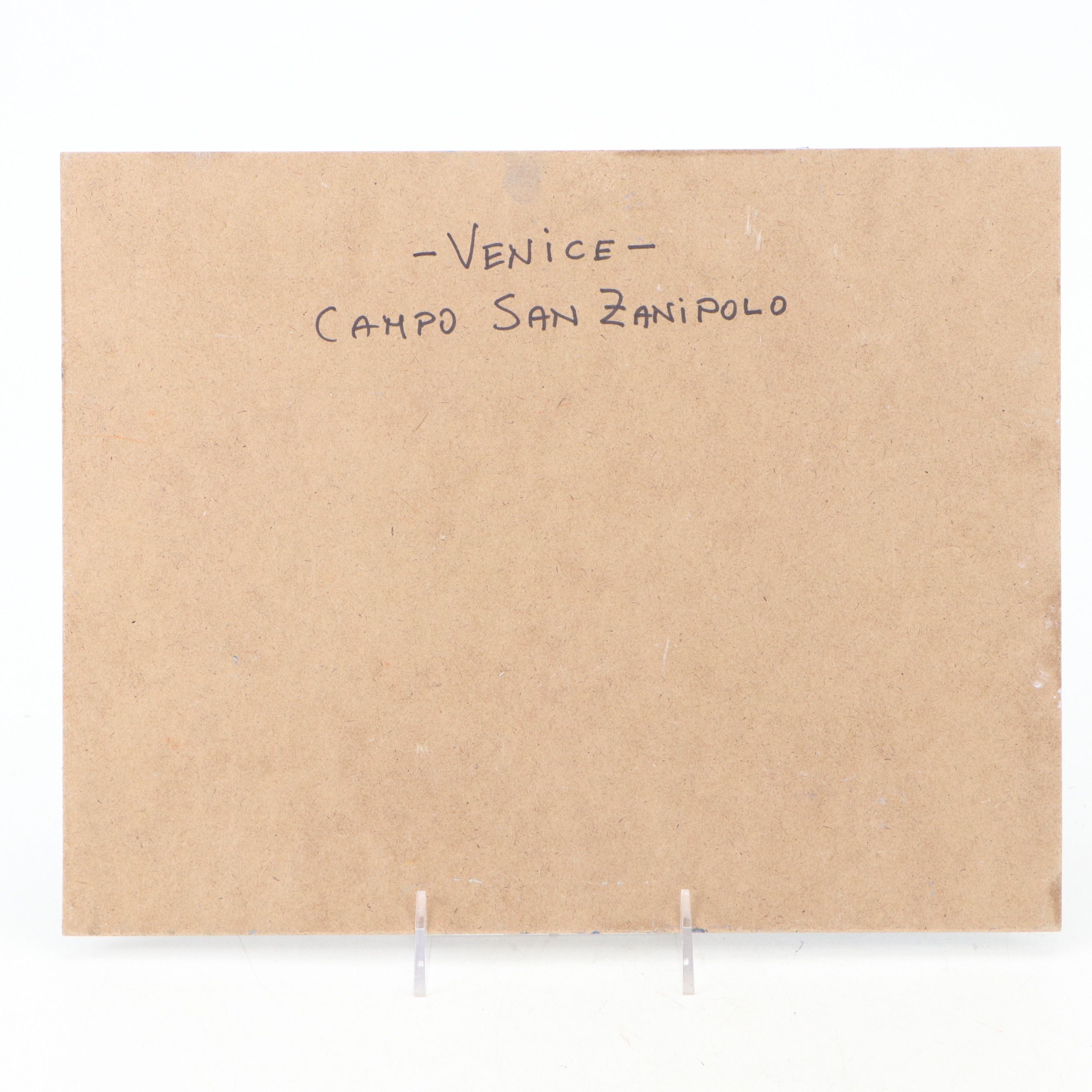 Nino Pippa Oil Painting "Venice - Campo San Zanipolo," 2018