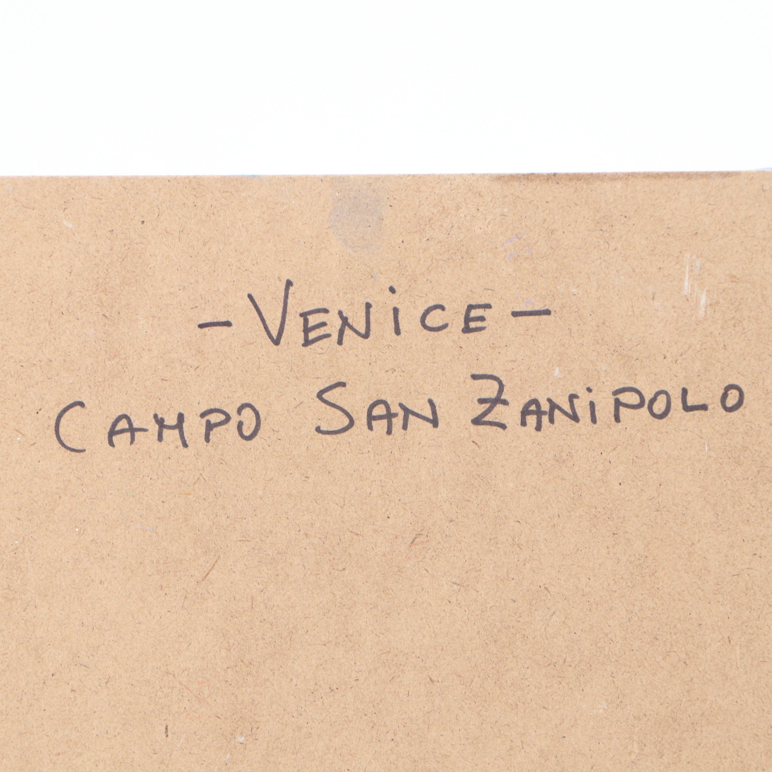Nino Pippa Oil Painting "Venice - Campo San Zanipolo," 2018