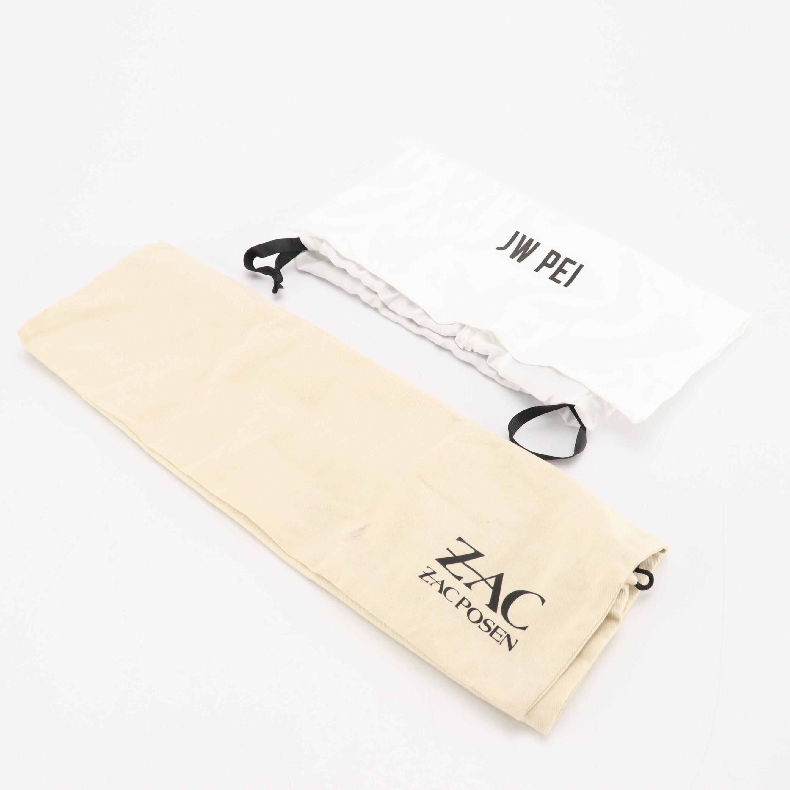 JW Pei Gabbi Rhinestone Ruched Hobo Bag and Zac Posen Silver Beaded Two-Way Bag