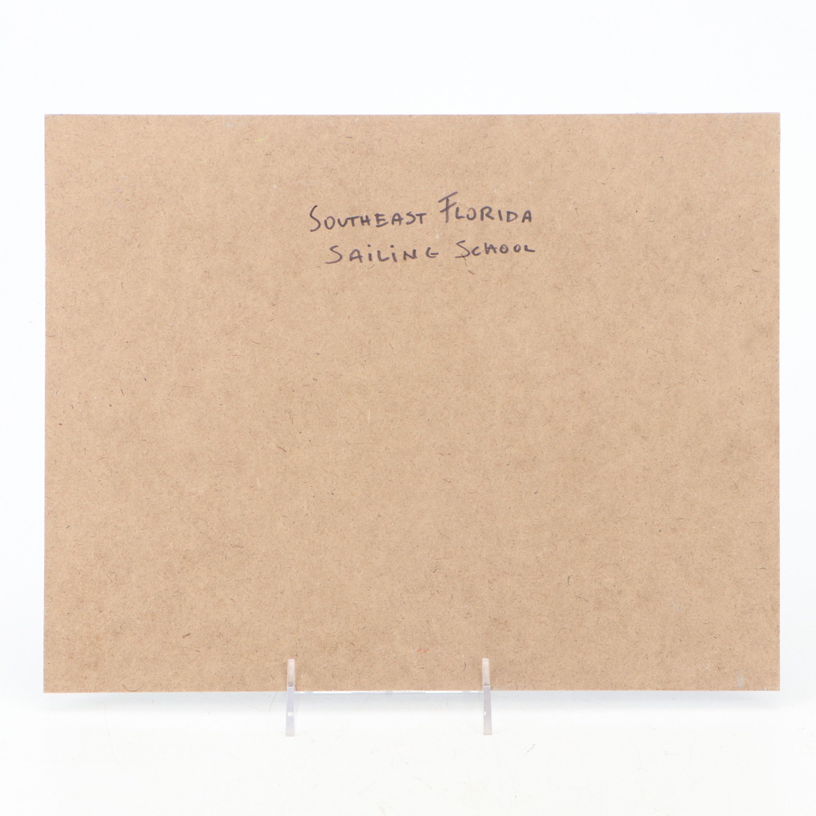 Nino Pippa Oil Painting "Southeast Florida Sailing School," 2018