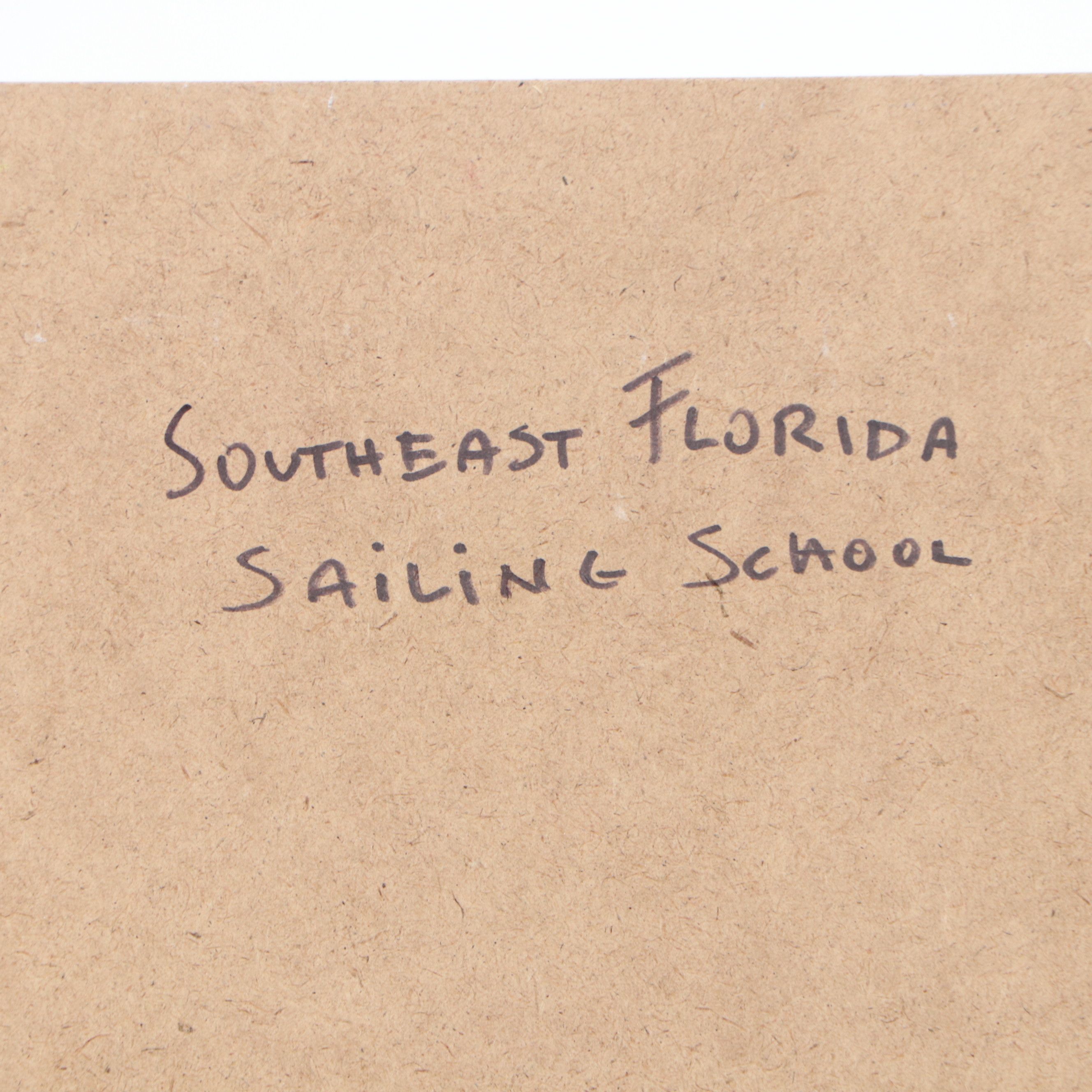 Nino Pippa Oil Painting "Southeast Florida Sailing School," 2018