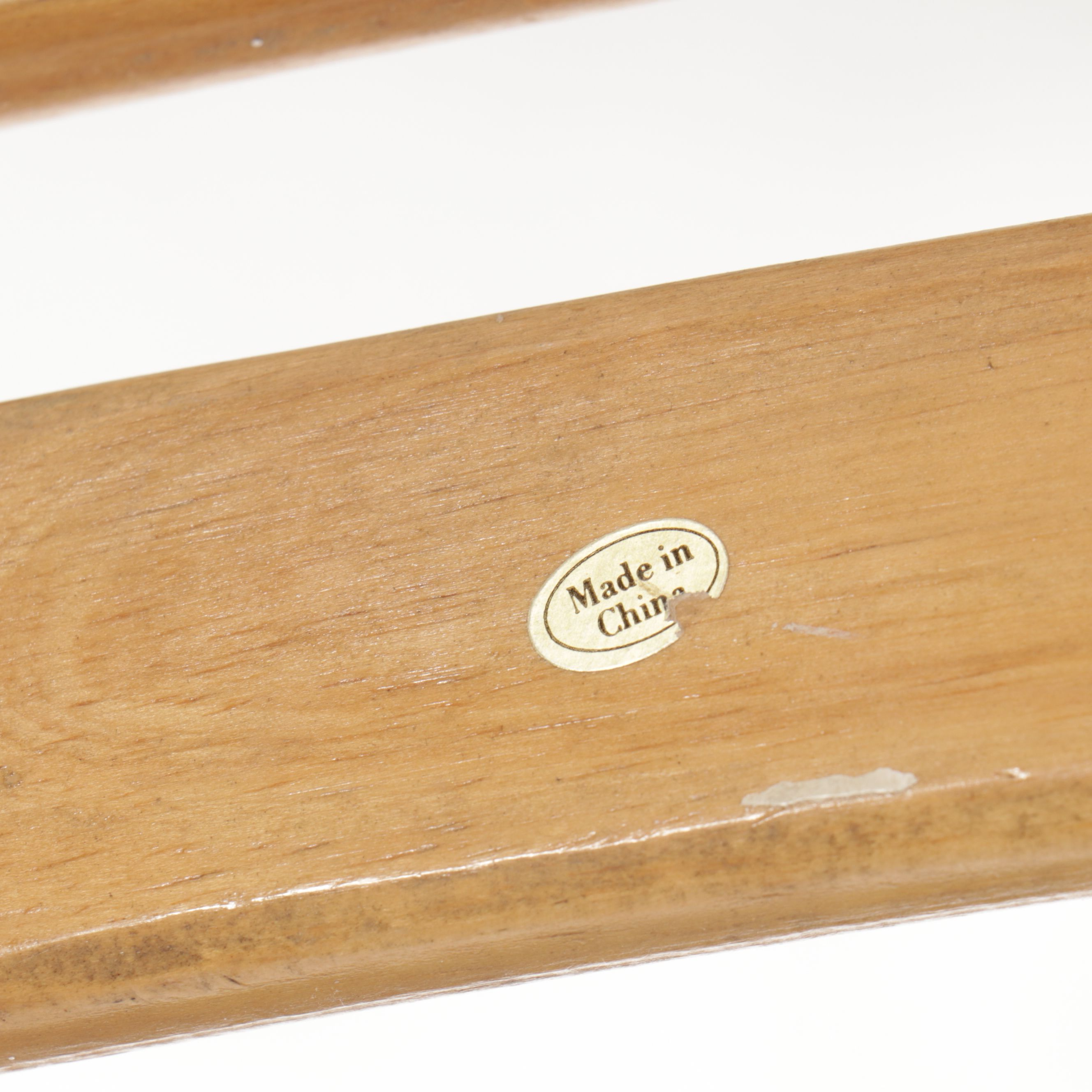 Four Apple Furniture Blonde Wood Folding Chairs with Folding Accent Table