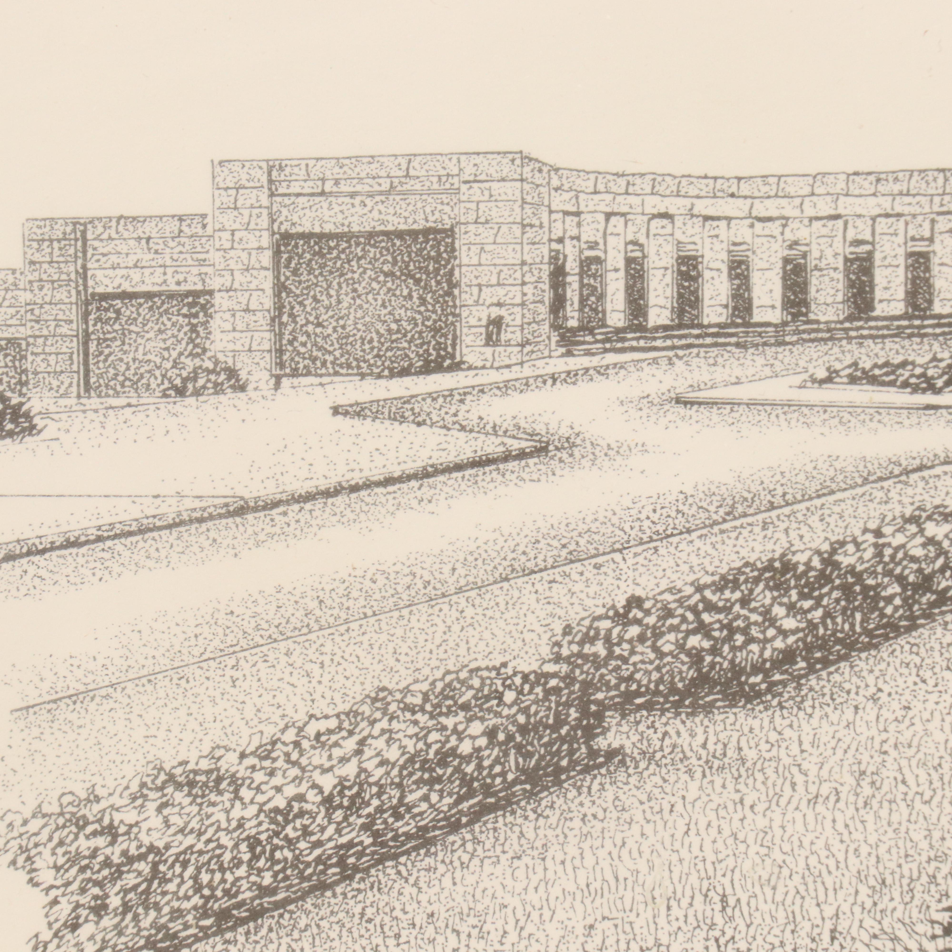 Ted W. Fickisen Lithograph "Union Terminal," 1992