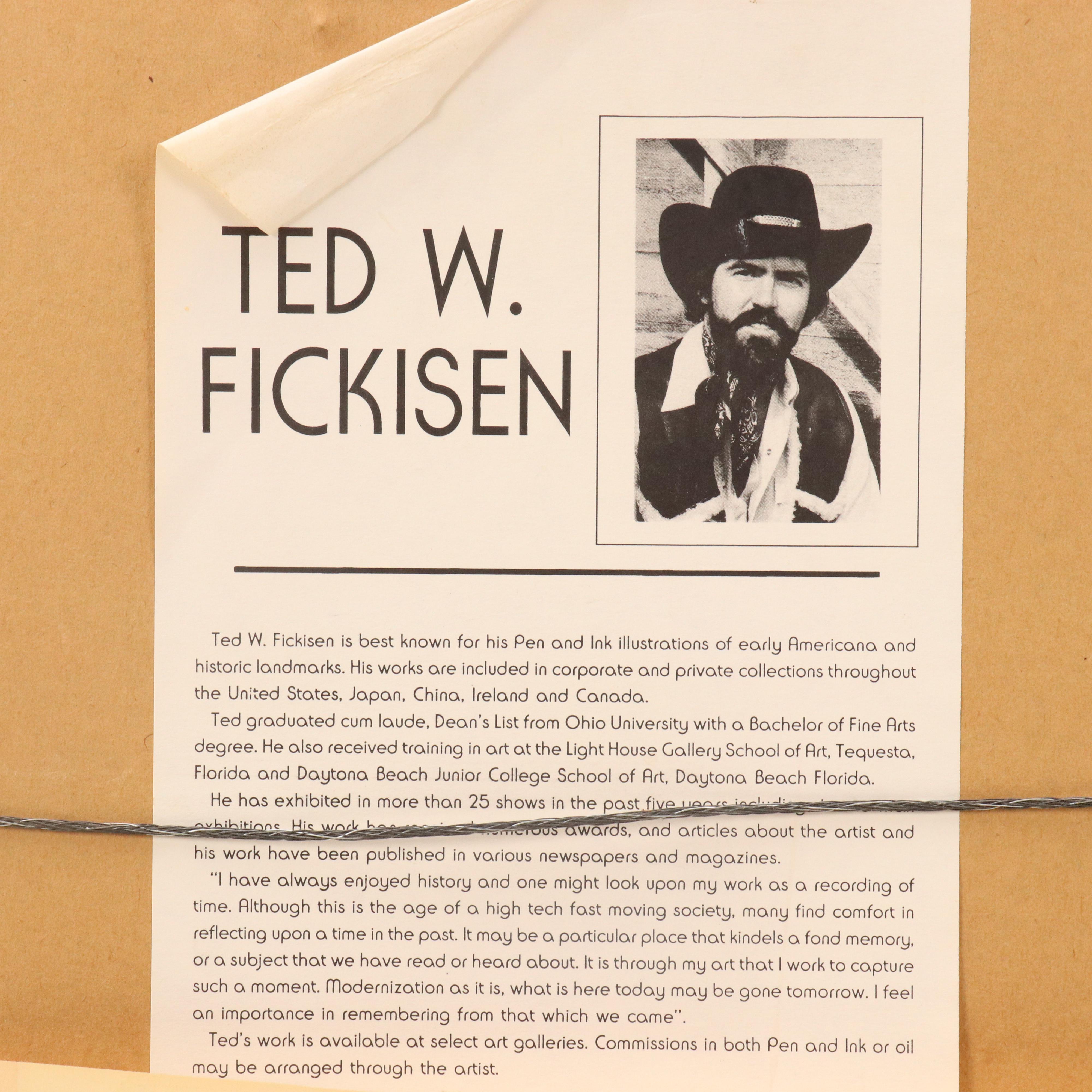 Ted W. Fickisen Lithograph "Union Terminal," 1992