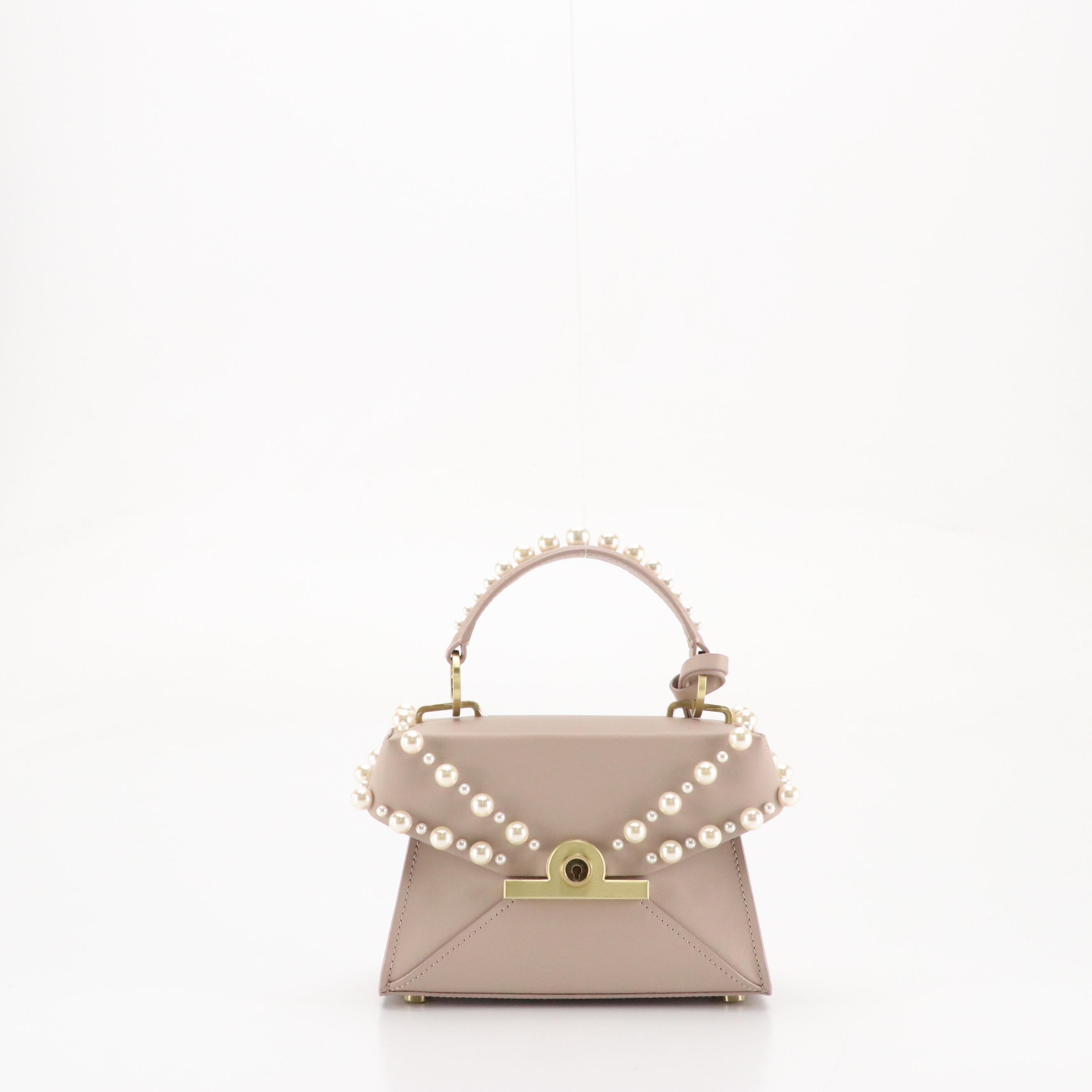 Zac Posen Leather Mini Amelia Faux Pearl Handbag & Eartha Top Handle Crossbody