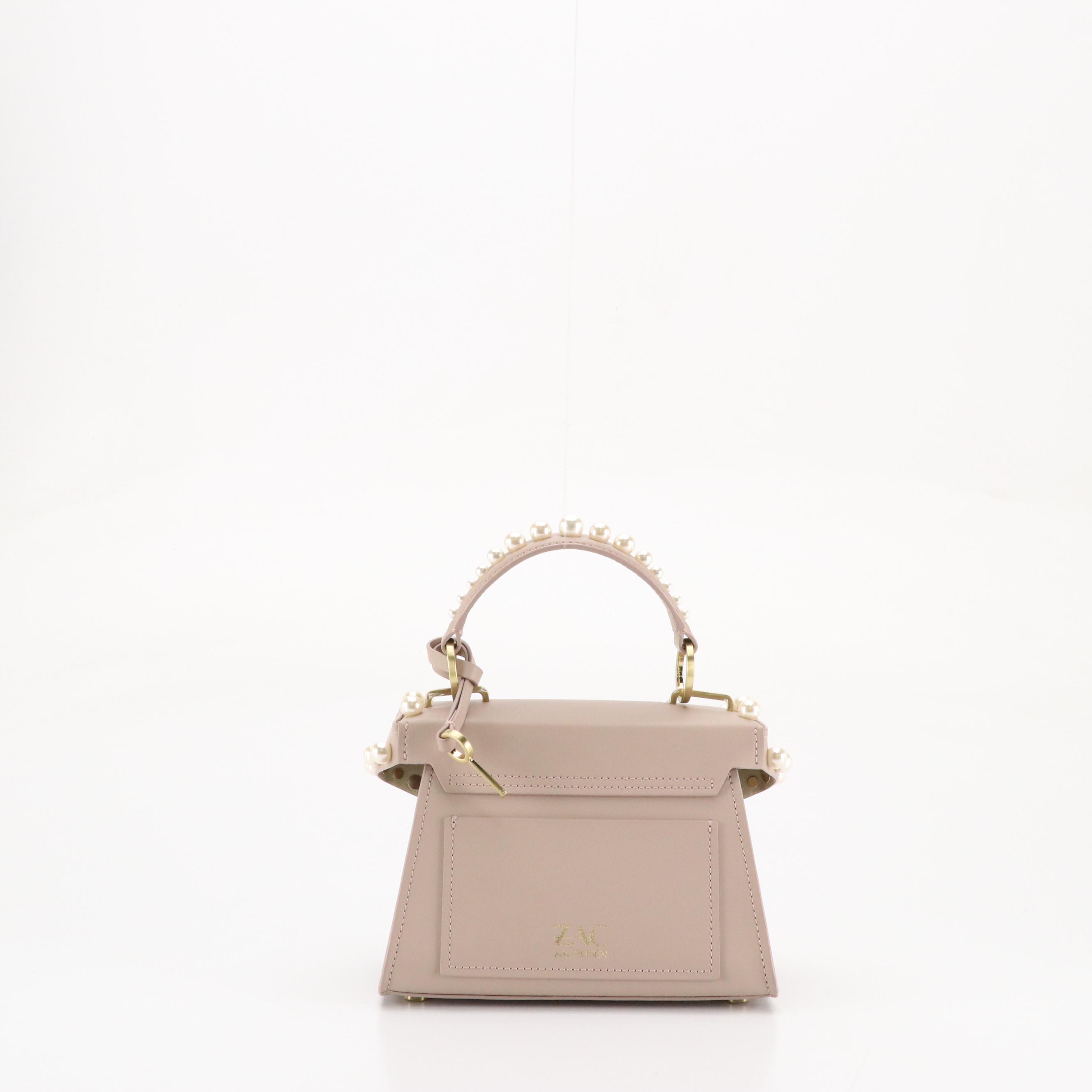 Zac Posen Leather Mini Amelia Faux Pearl Handbag & Eartha Top Handle Crossbody