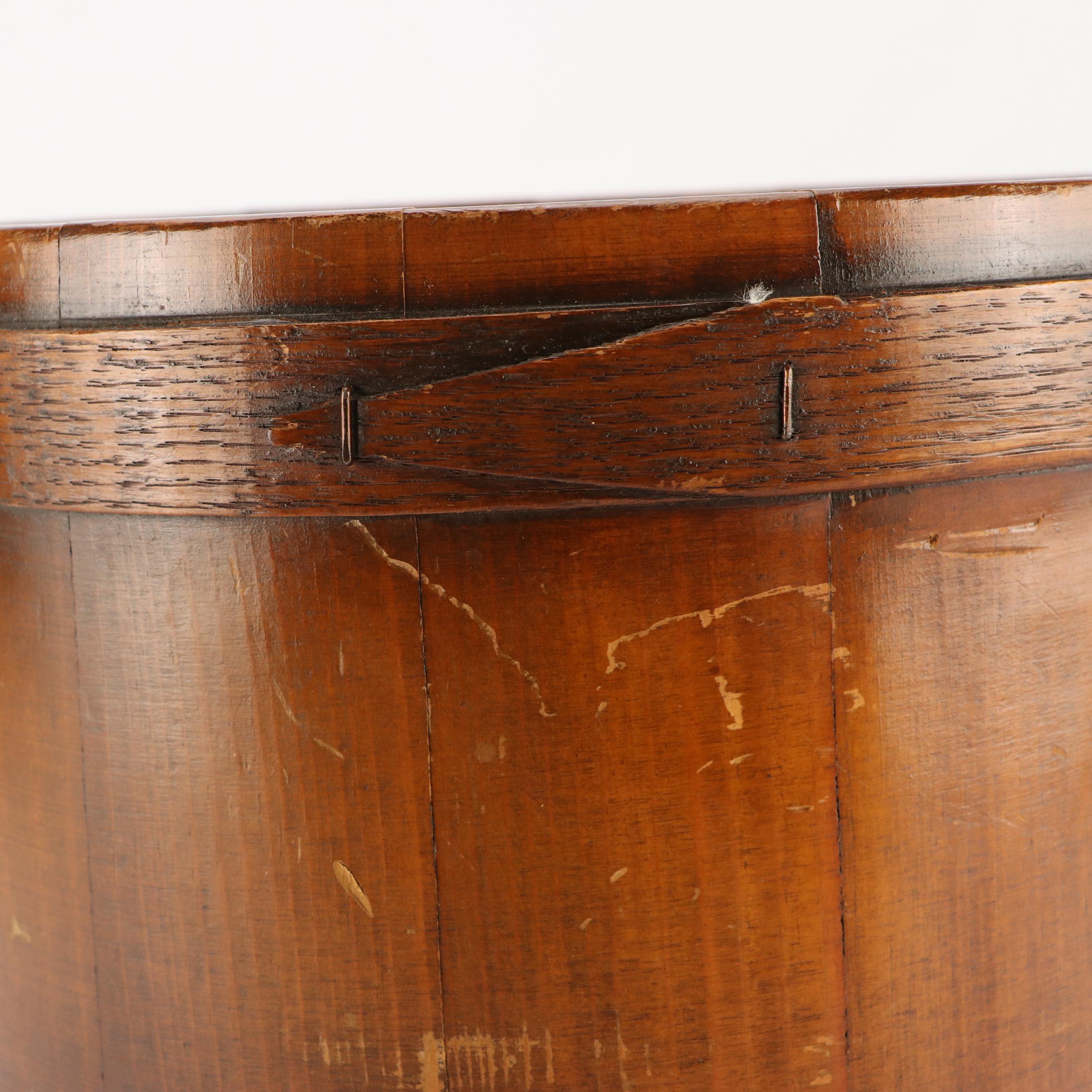 Primitive Style Wood Firkin Bucket