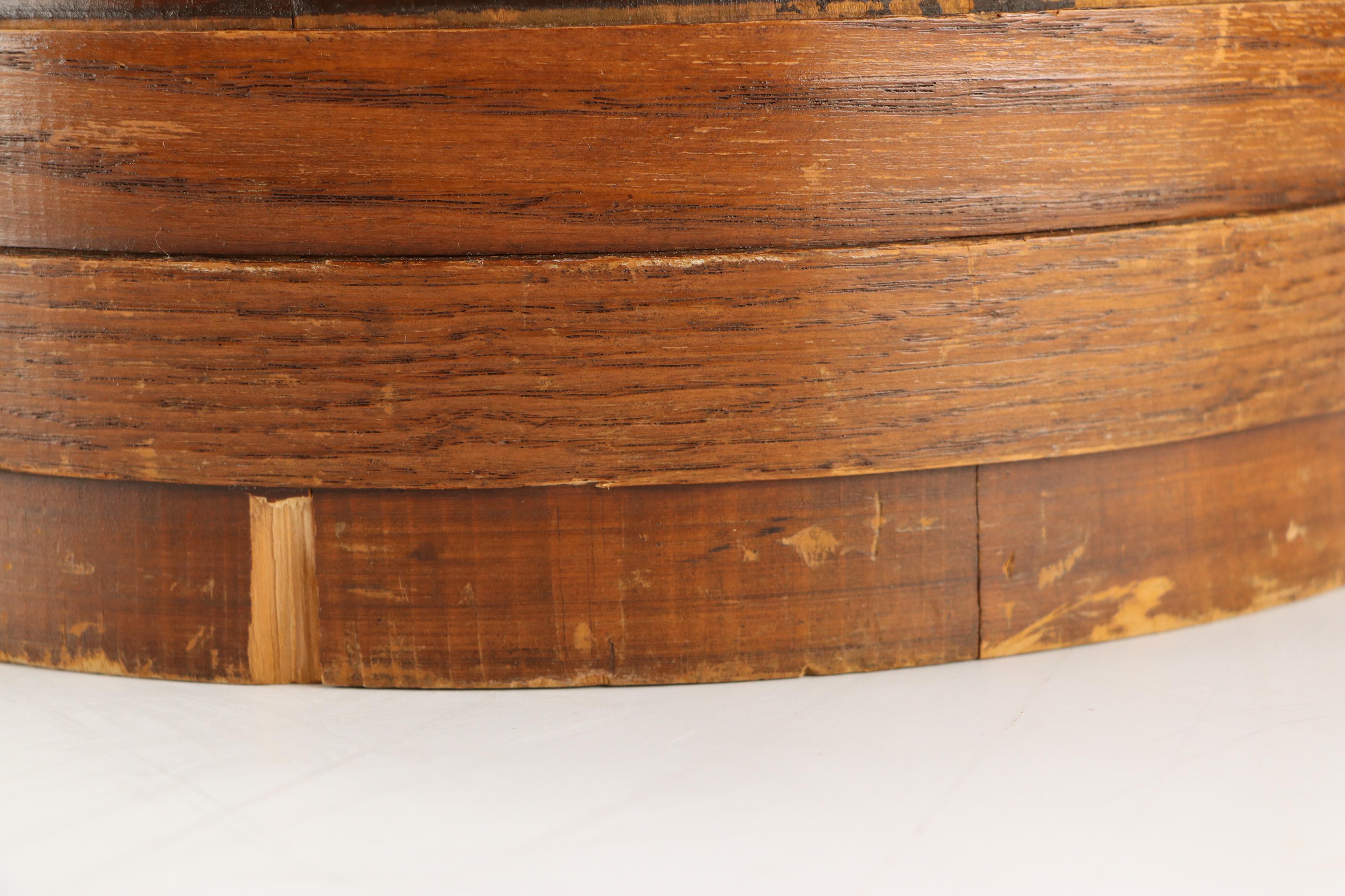 Primitive Style Wood Firkin Bucket
