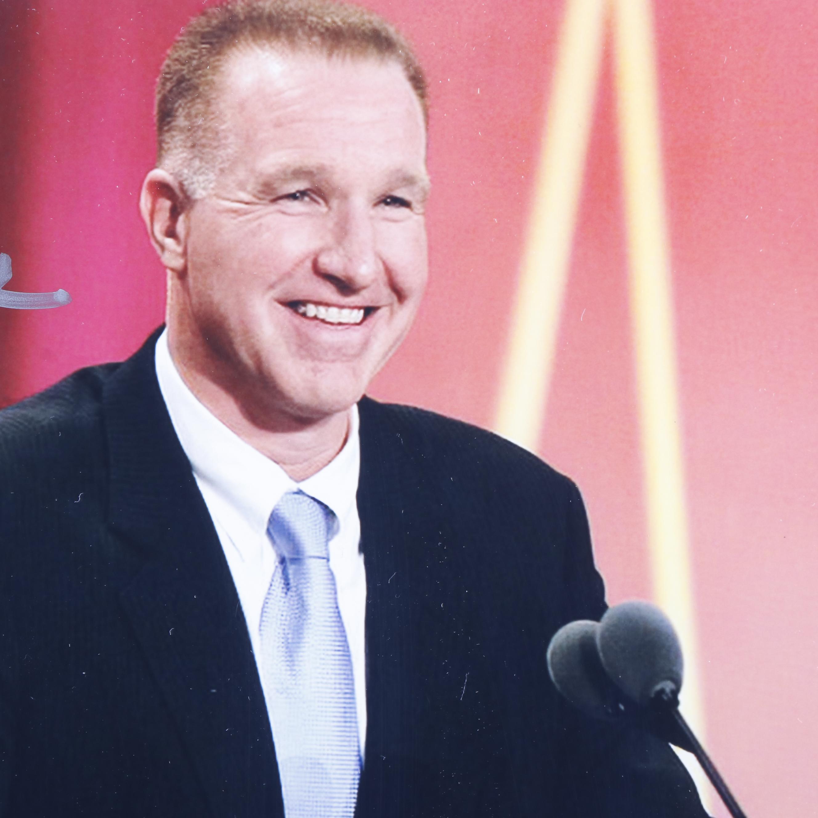 Chris Mullin Signed “HOF 2011” Basketball Print in Matted Frame, PSA