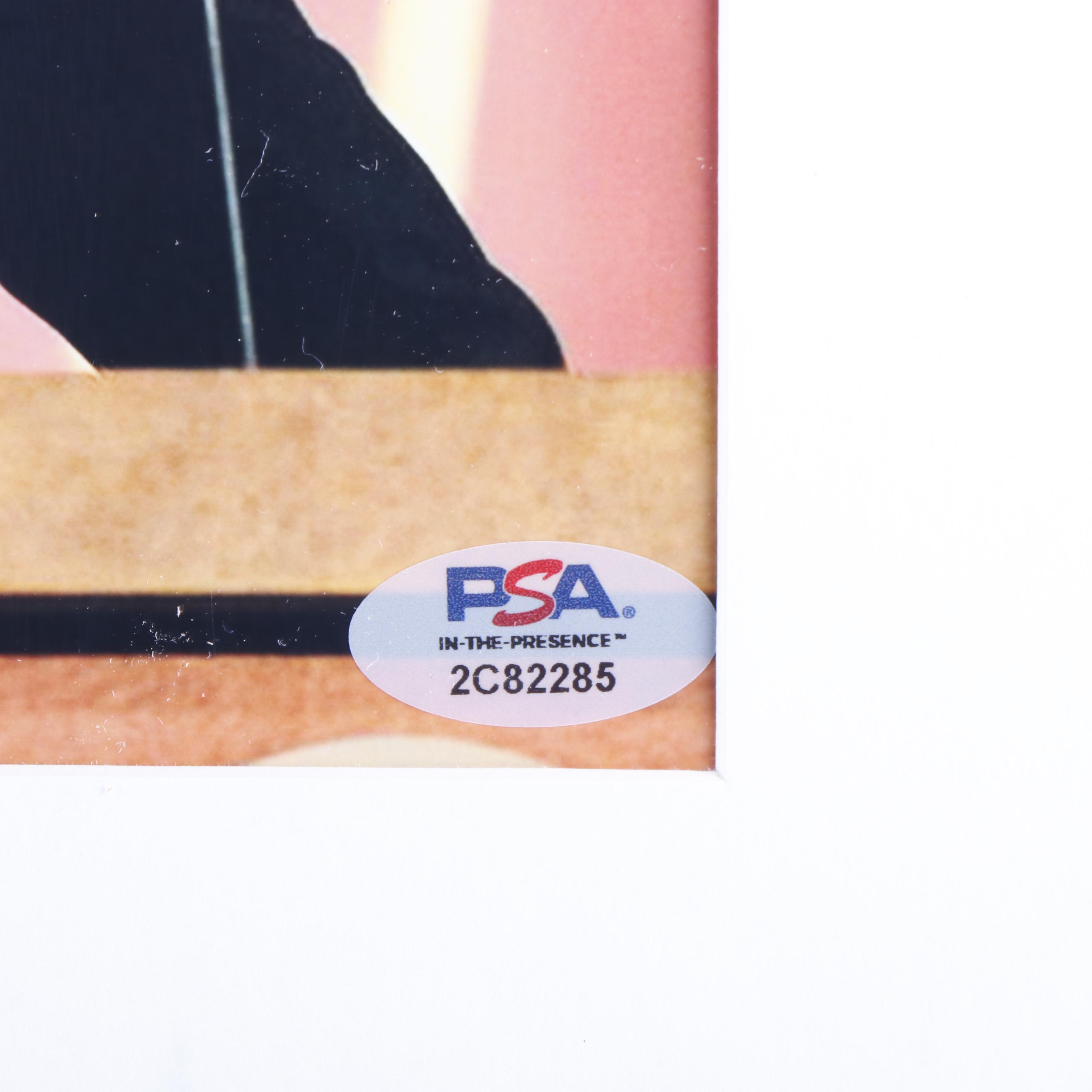 Chris Mullin Signed “HOF 2011” Basketball Print in Matted Frame, PSA