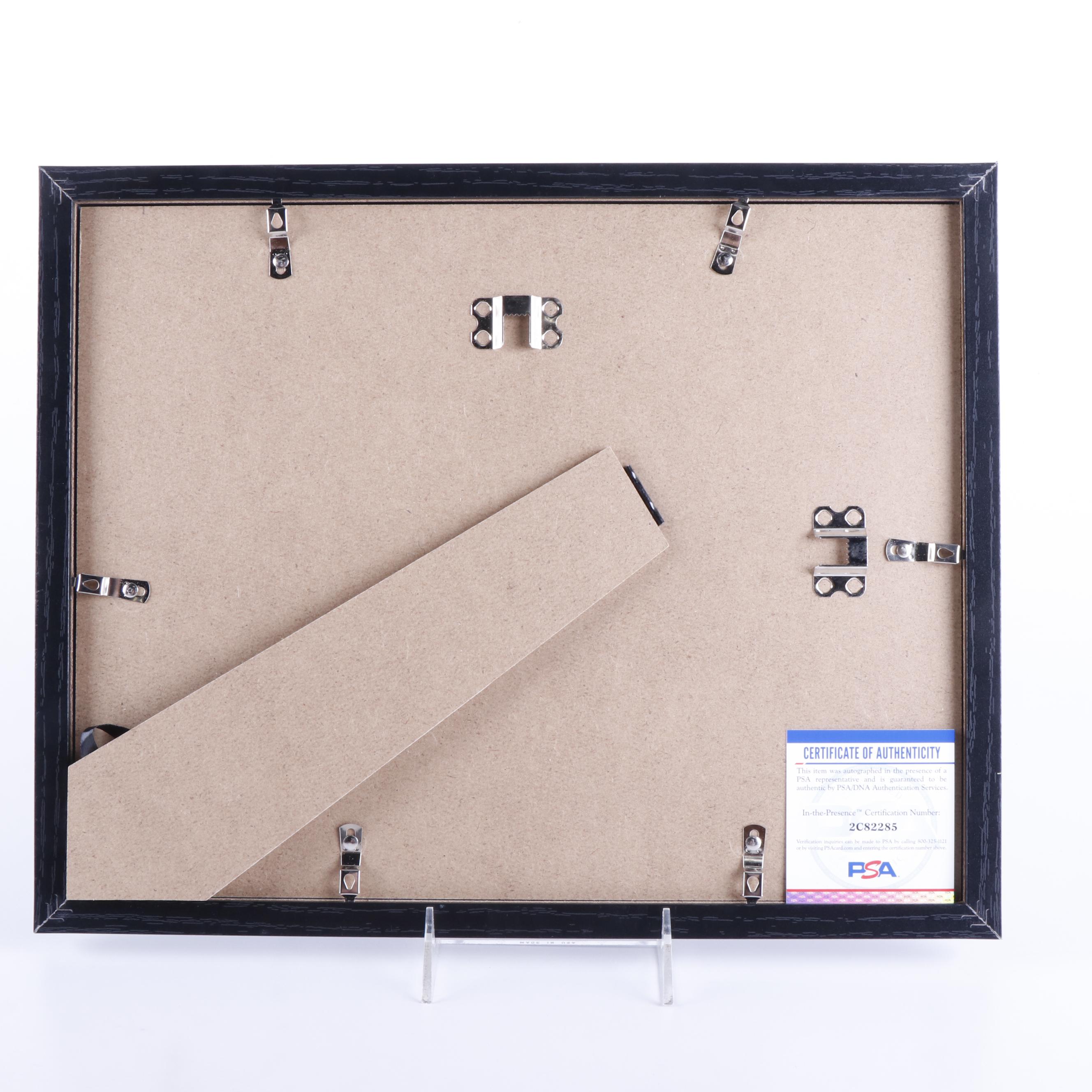 Chris Mullin Signed “HOF 2011” Basketball Print in Matted Frame, PSA