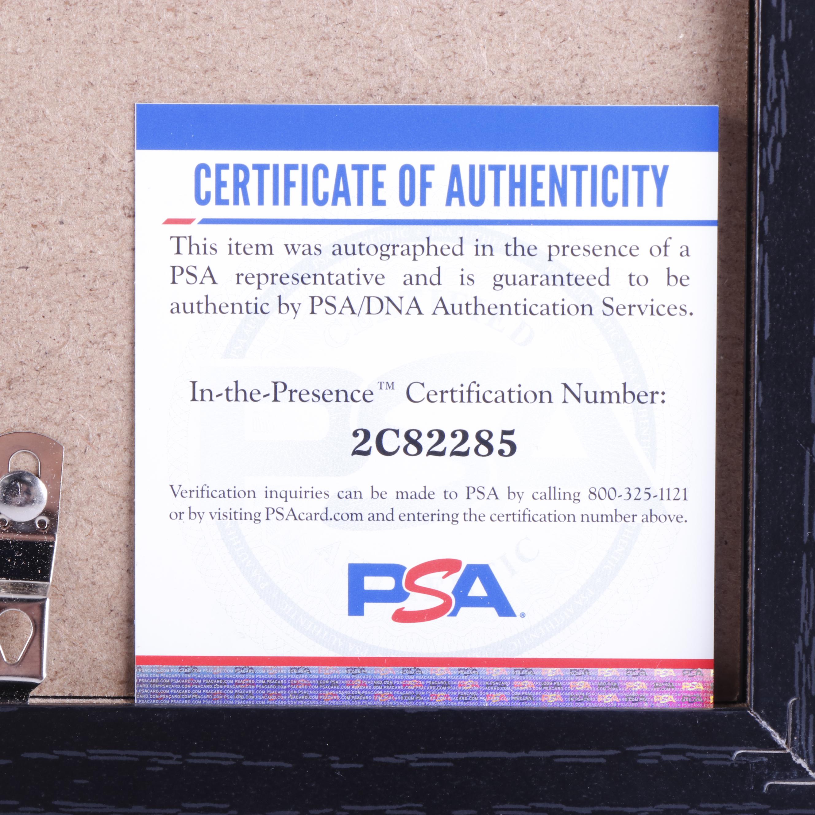 Chris Mullin Signed “HOF 2011” Basketball Print in Matted Frame, PSA