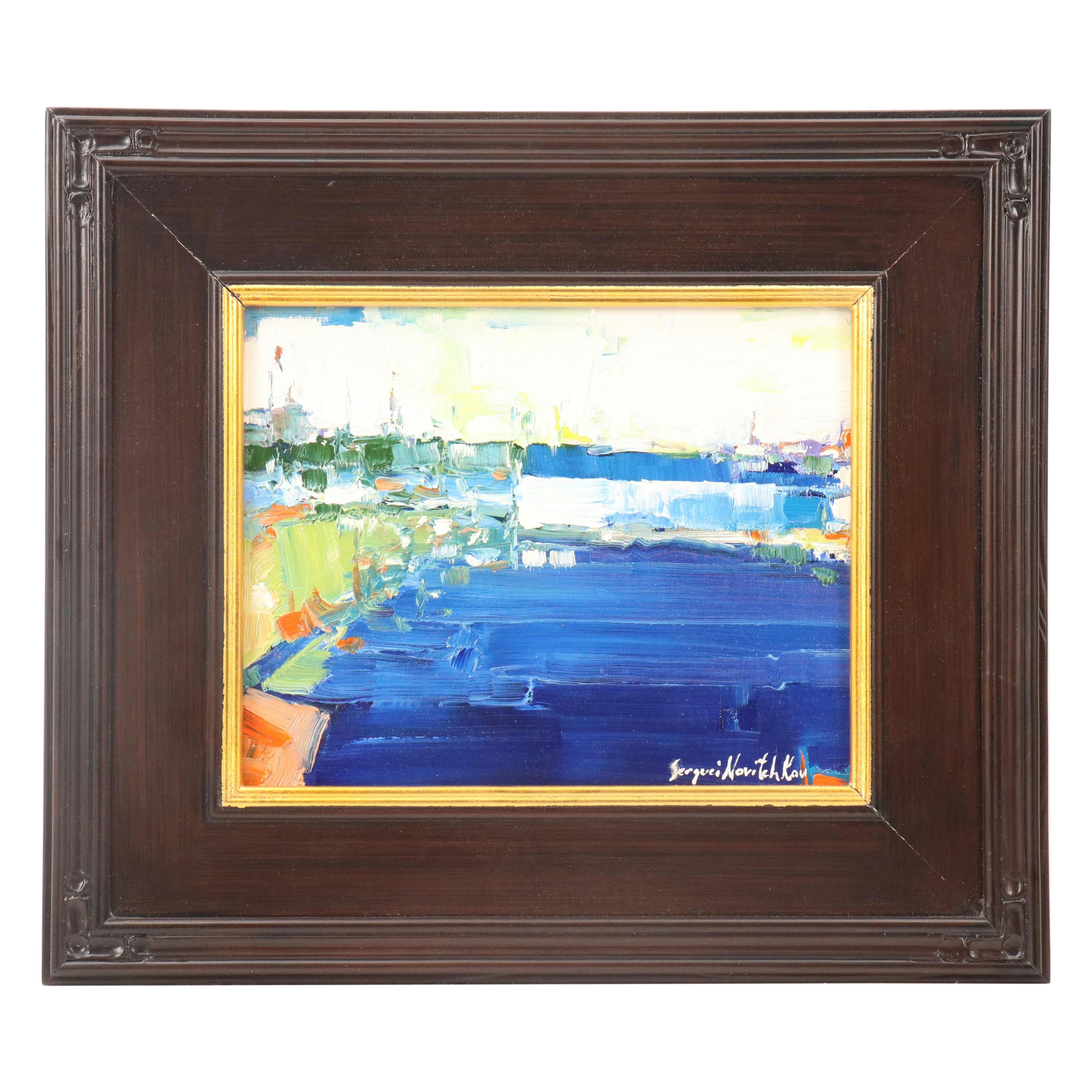 Serguei Novitchkov Stylized Oil Painting "Shoreline Of Dreams," 2025