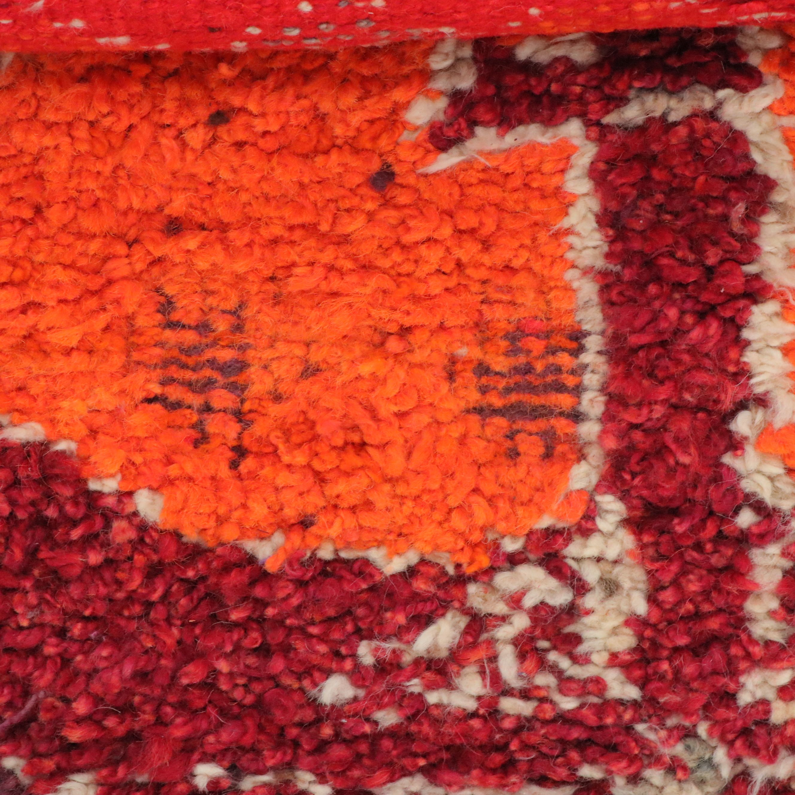 3'5 x 9'11 Hand-Knotted Moroccan Berber Carpet Runner Long Rug