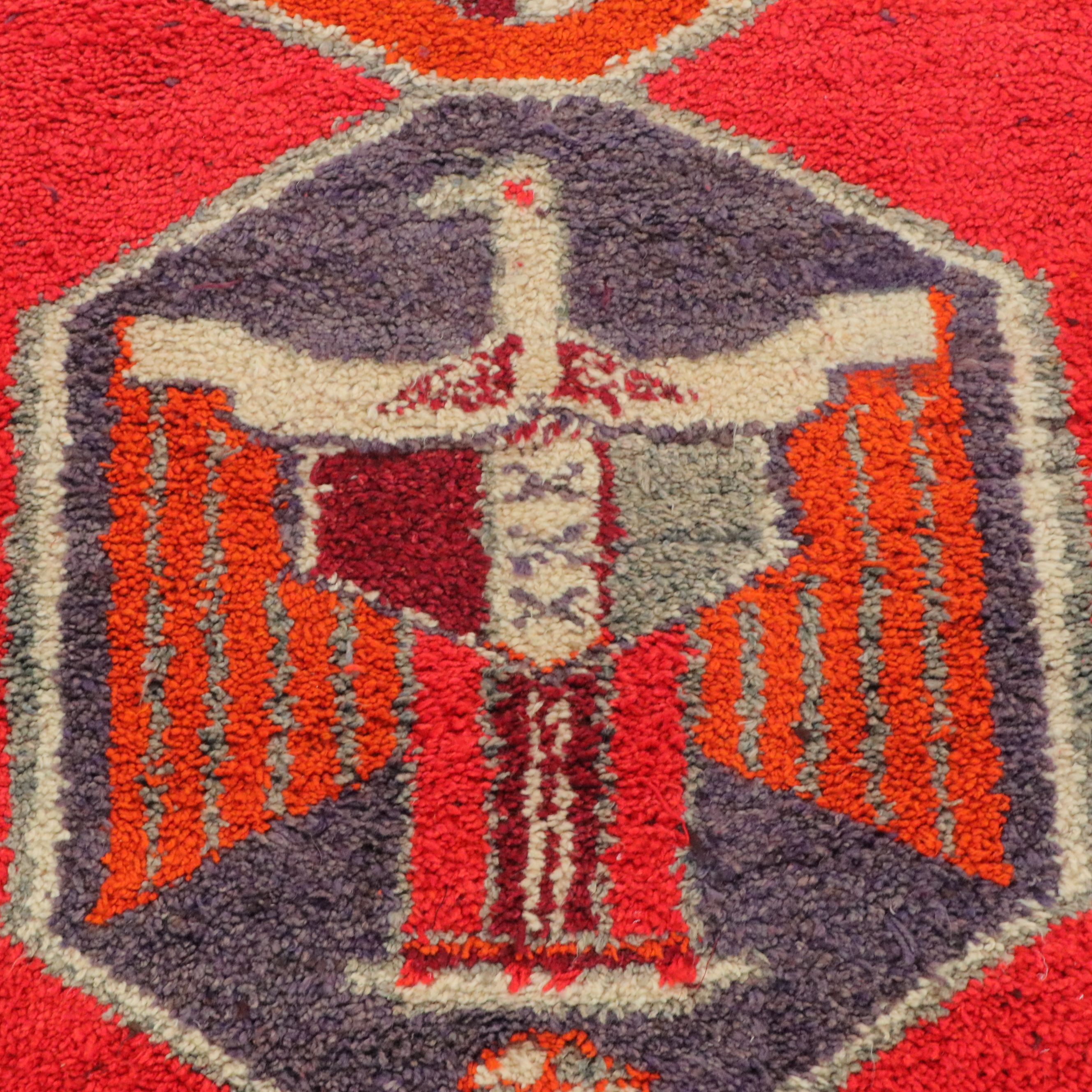 3'5 x 9'11 Hand-Knotted Moroccan Berber Carpet Runner Long Rug