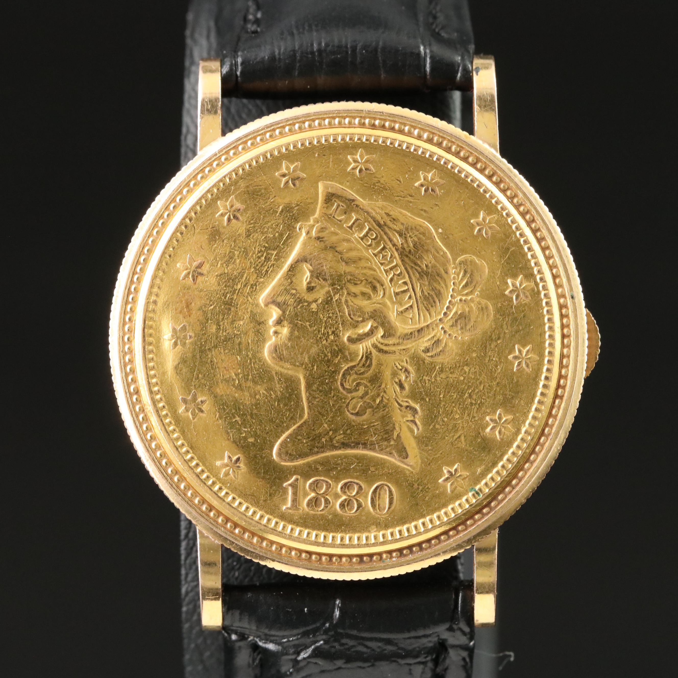 Piaget 18K Gold Coin Watch