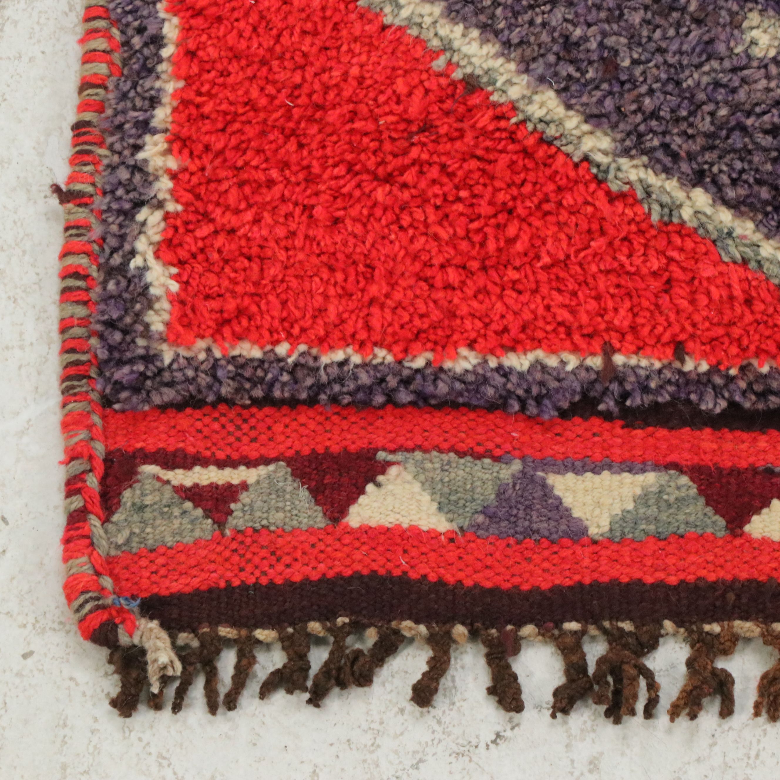 3'5 x 9'11 Hand-Knotted Moroccan Berber Carpet Runner Long Rug