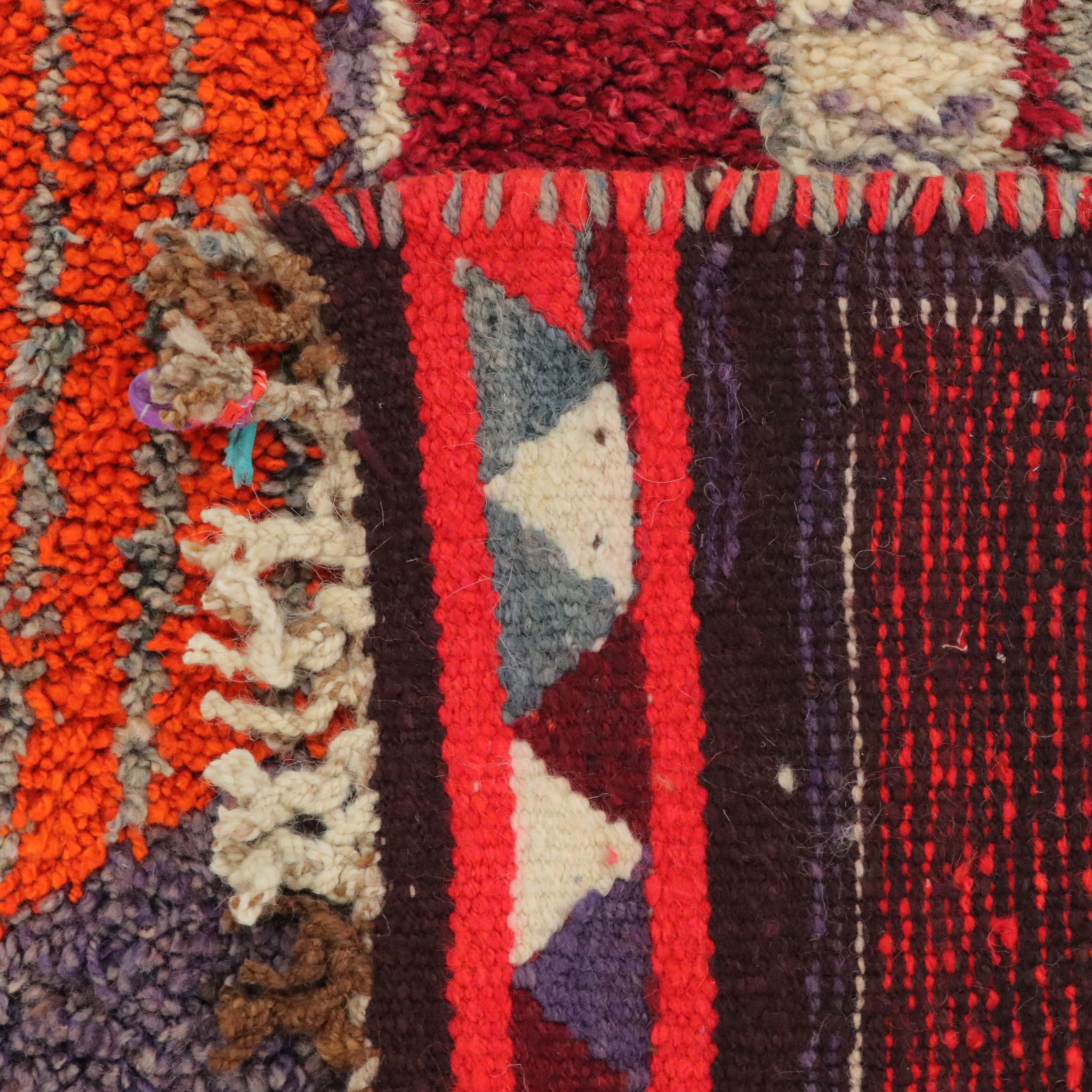 3'5 x 9'11 Hand-Knotted Moroccan Berber Carpet Runner Long Rug