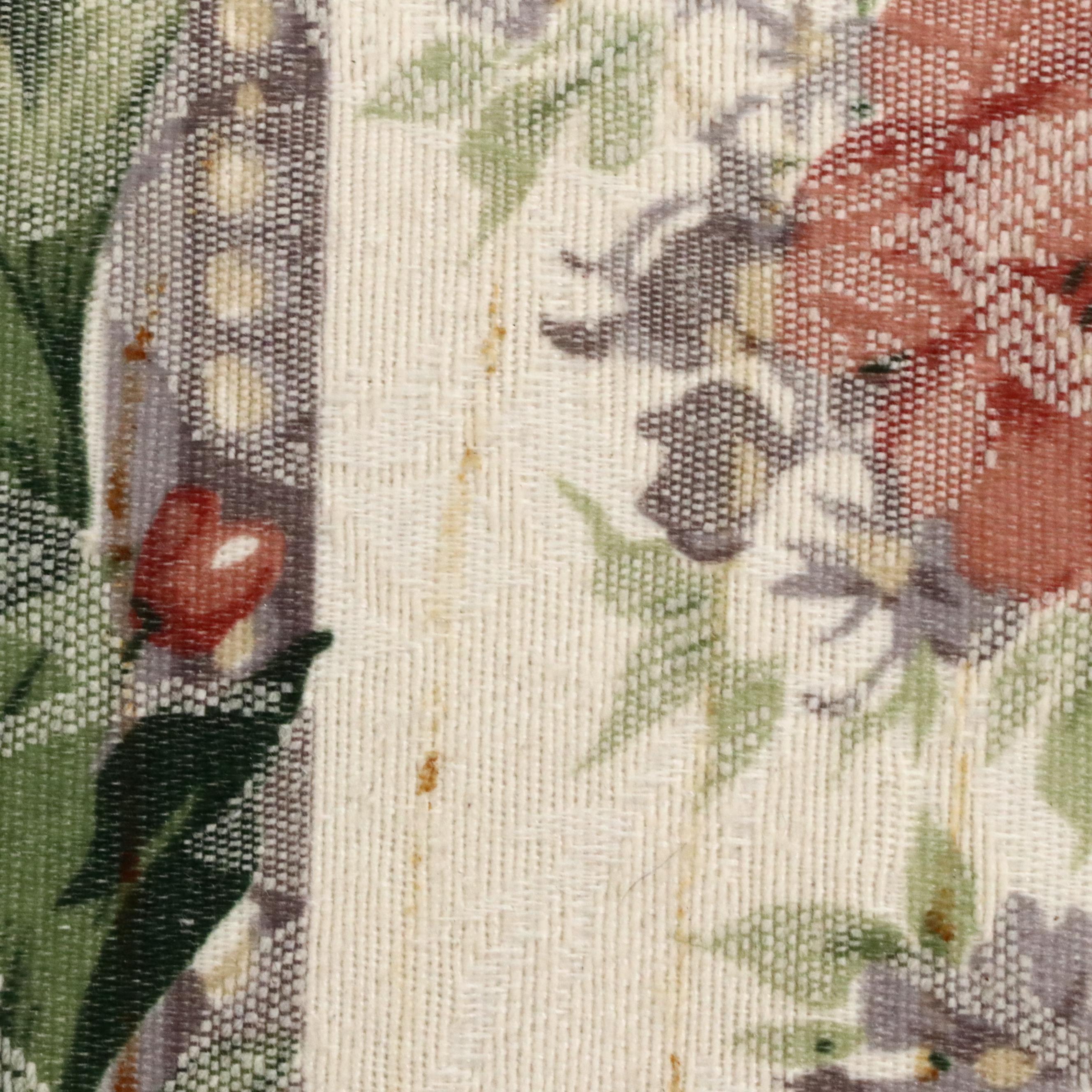 Clayton Marcus Floral-Upholstered Roll-Arm Sofa