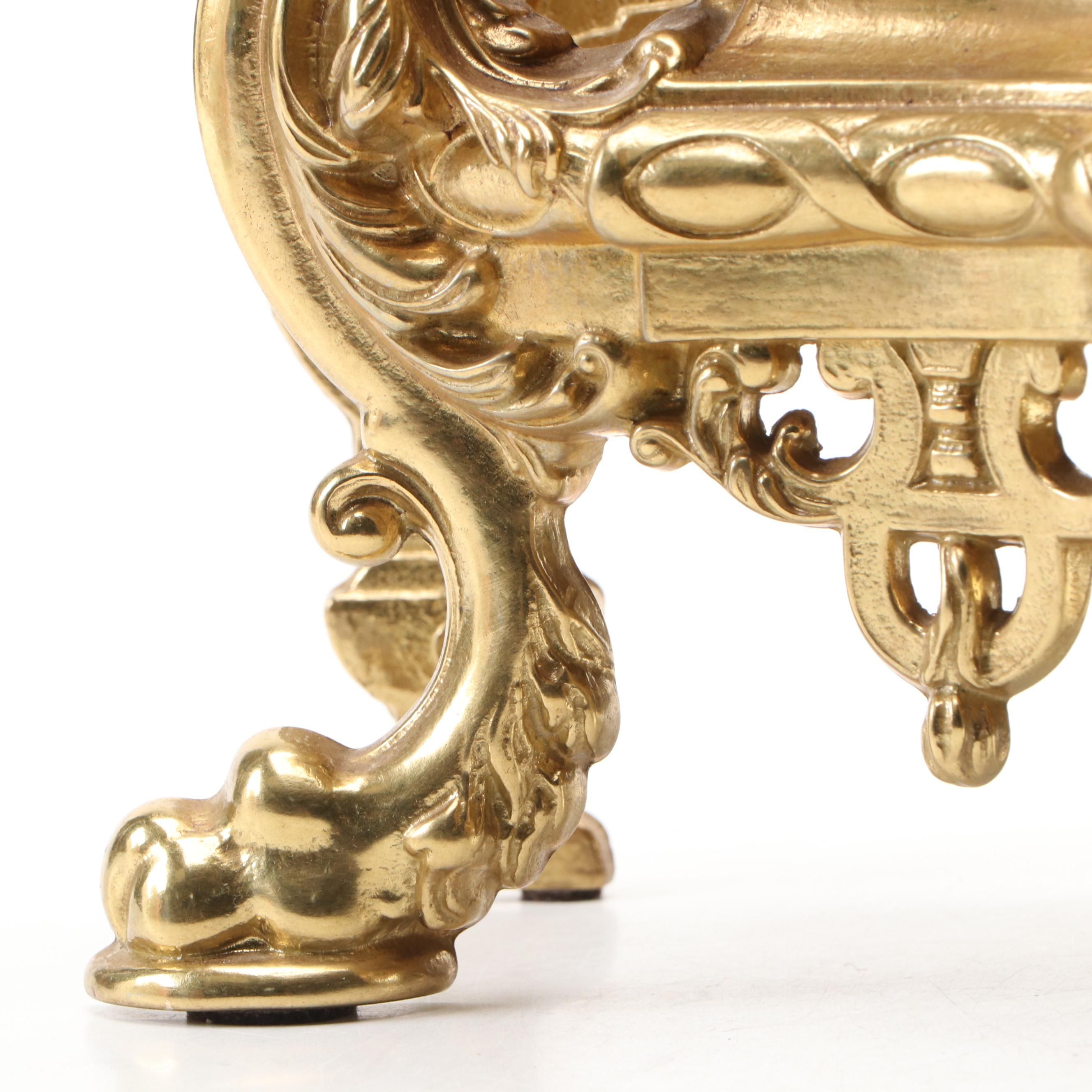 Franz Hermle Imperial Italian Ornate Gilt Metal Mantel Clock