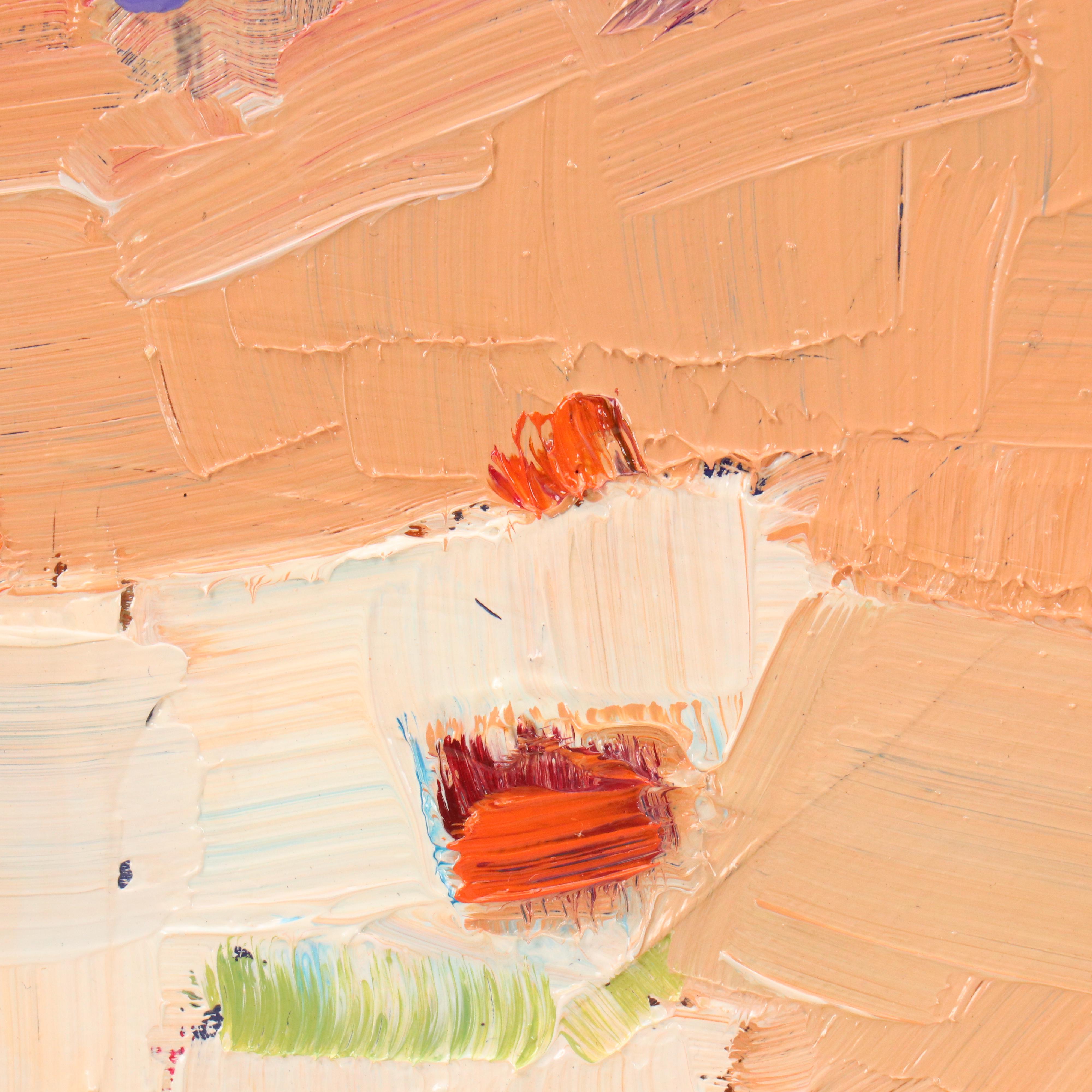 Serguei Novitchkov Stylized Oil Painting "Beach in Halftones," 2025