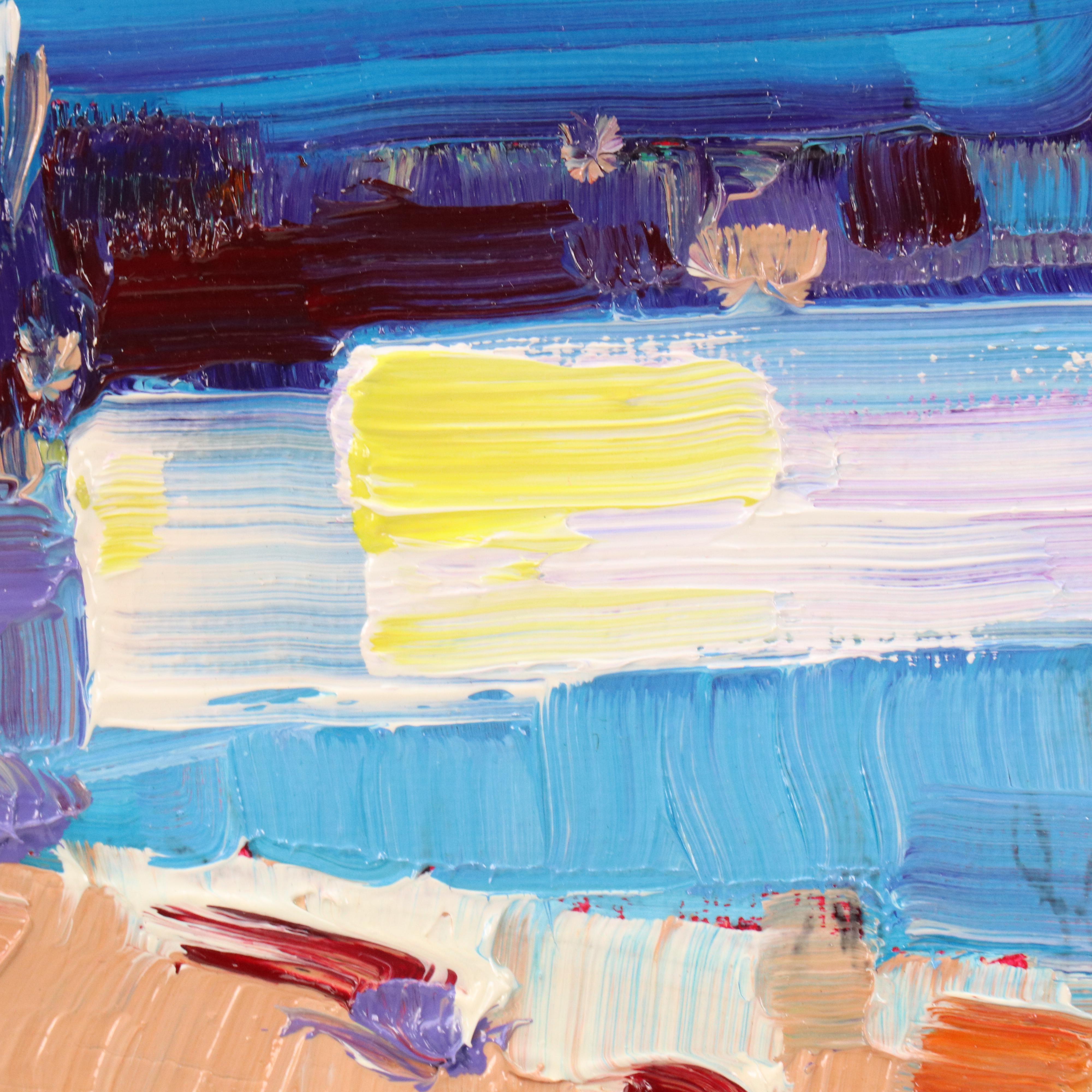 Serguei Novitchkov Stylized Oil Painting "Beach in Halftones," 2025