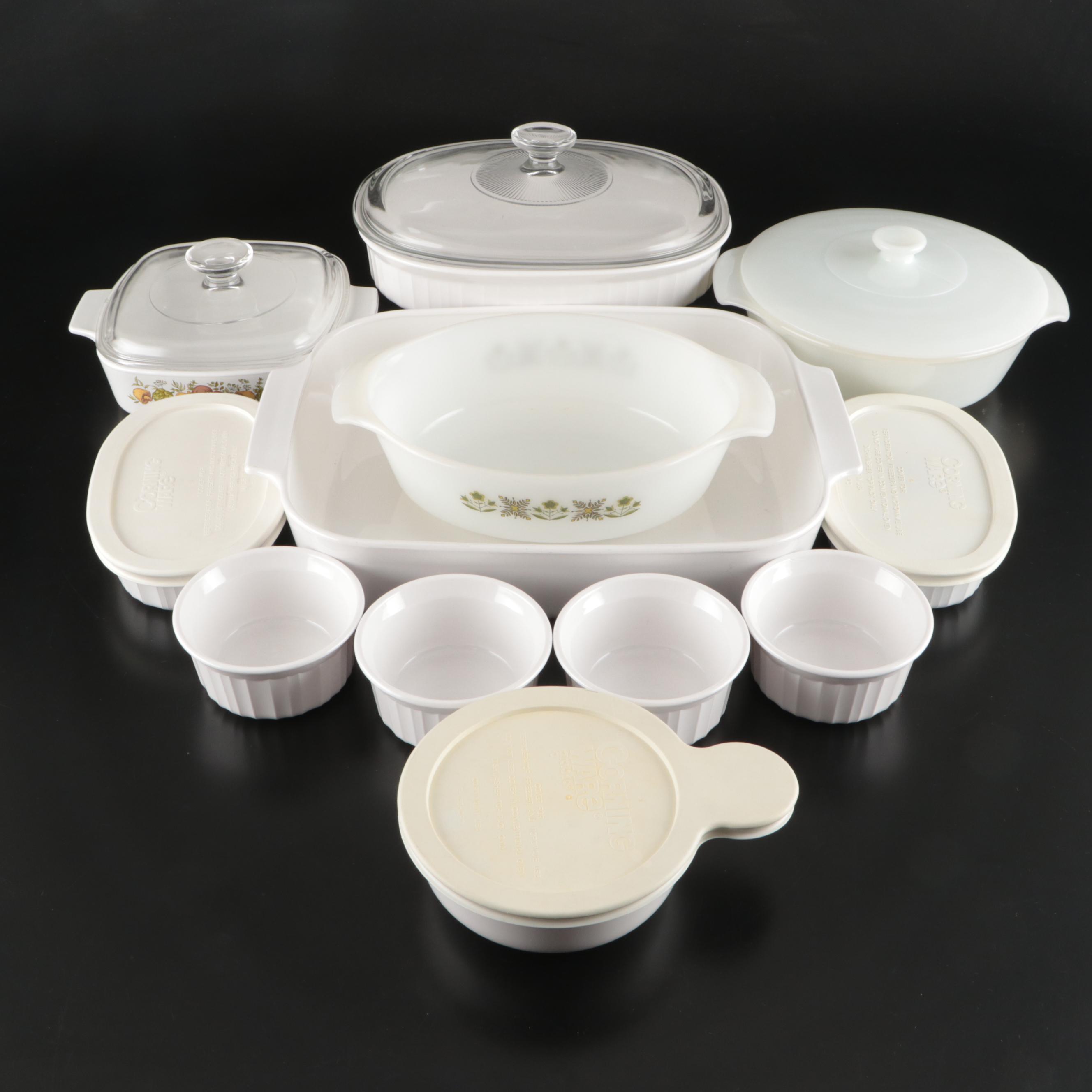 Corning Ware "Spice of Life" with Other Casserole Dishes and Bakeware