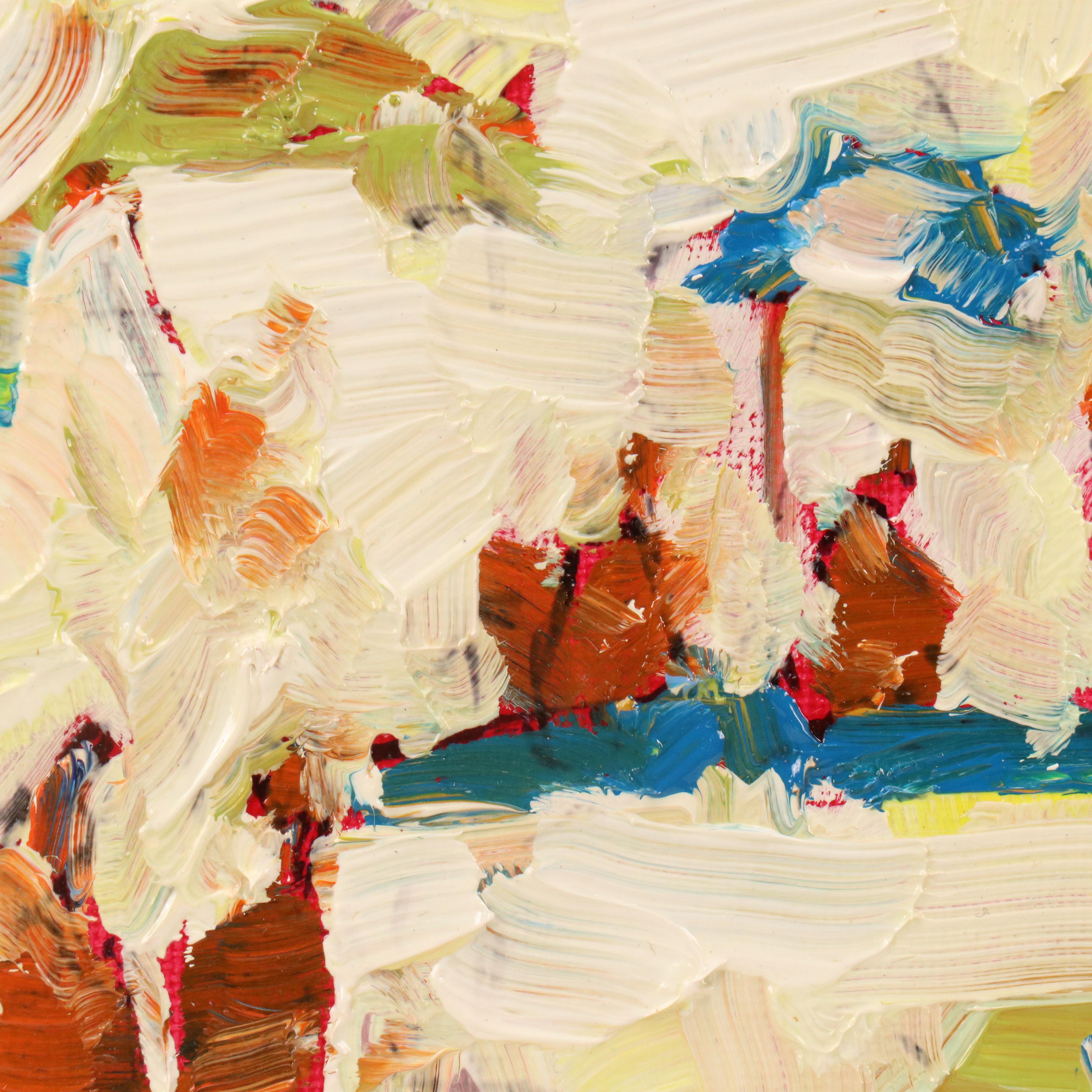 Serguei Novitchkov Stylized Oil Painting "Santa Monica Beach, California," 2025