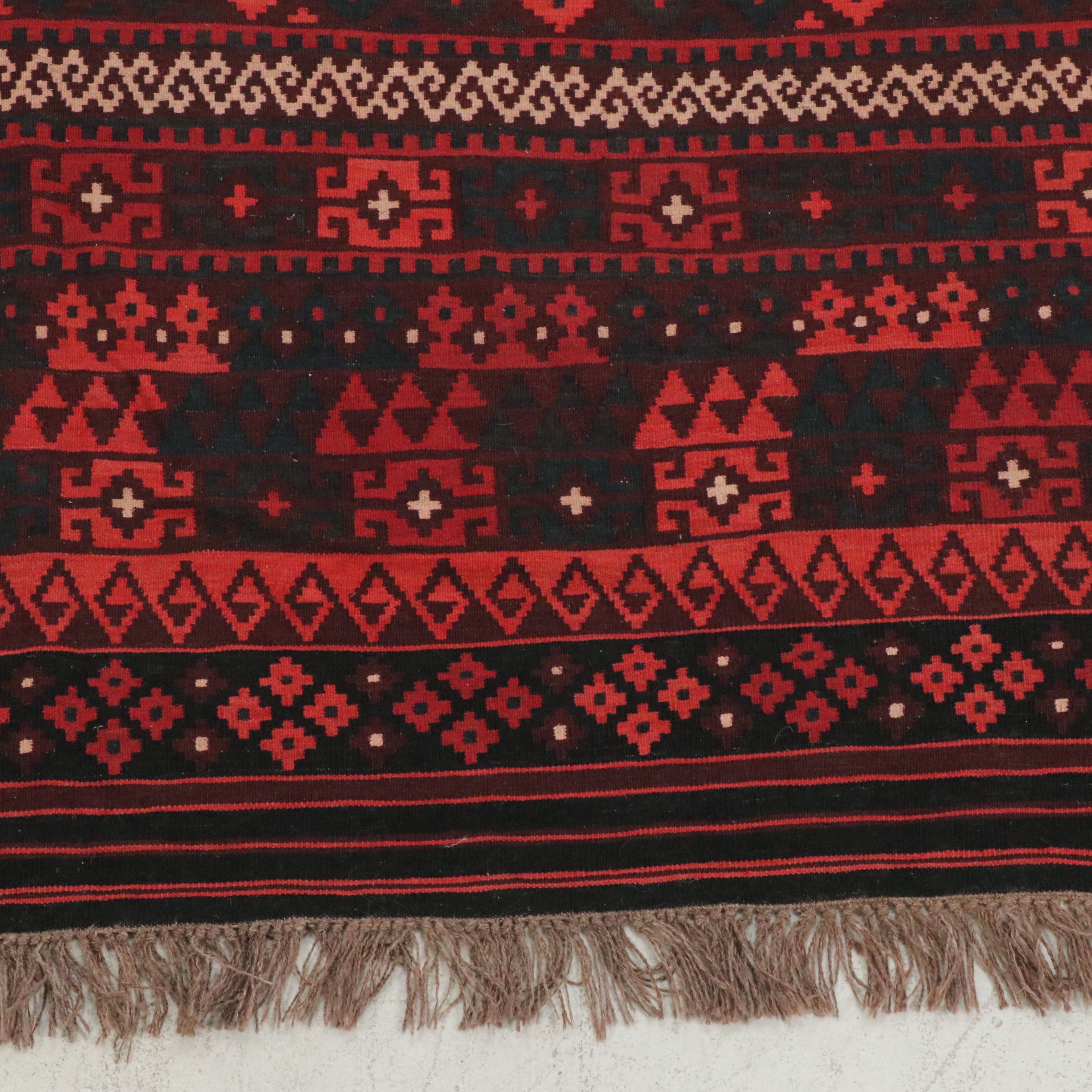 10' x 14'7 Handwoven Afghan Baluch Room-Sized Rug