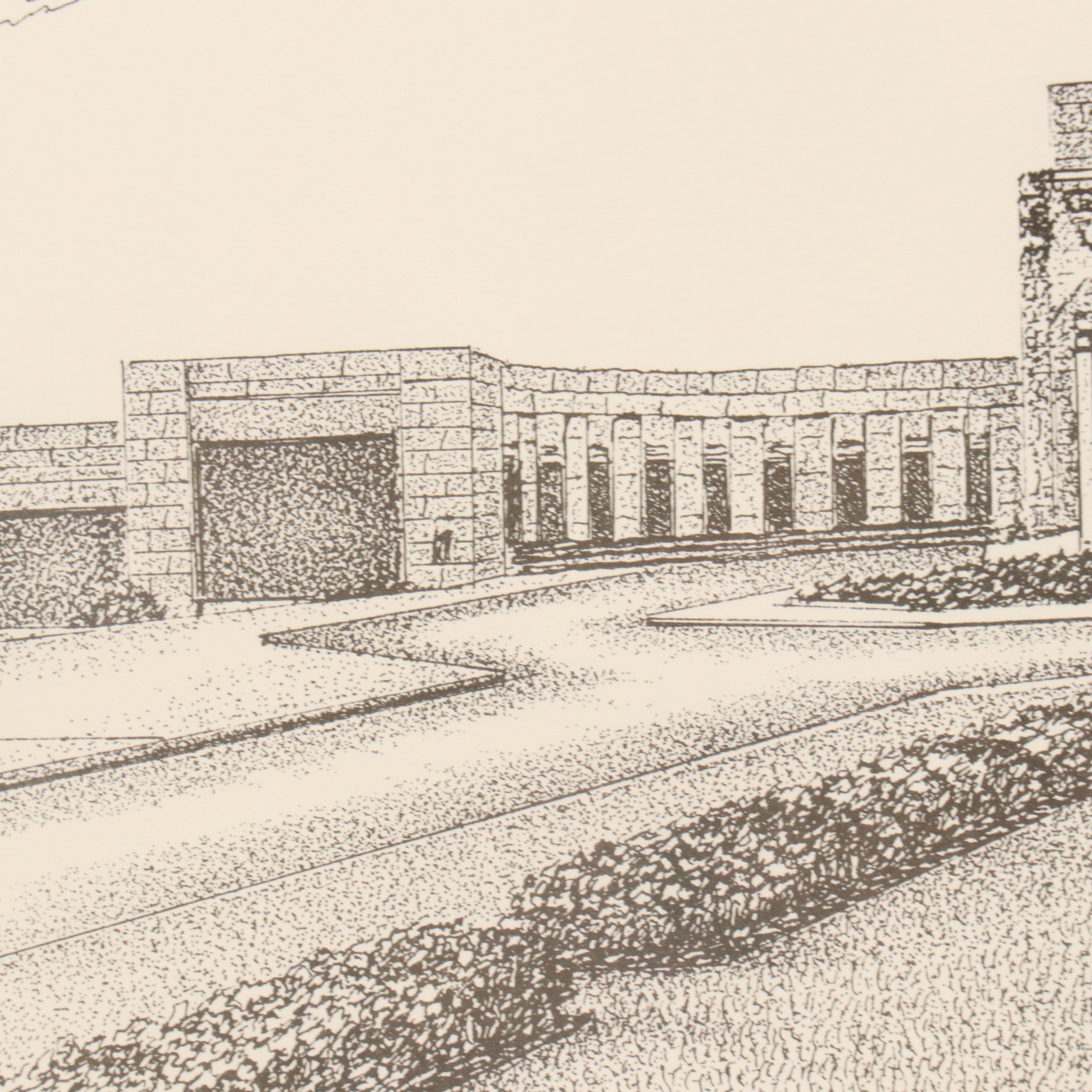 Ted W. Fickisen Lithograph "Union Terminal," 1992