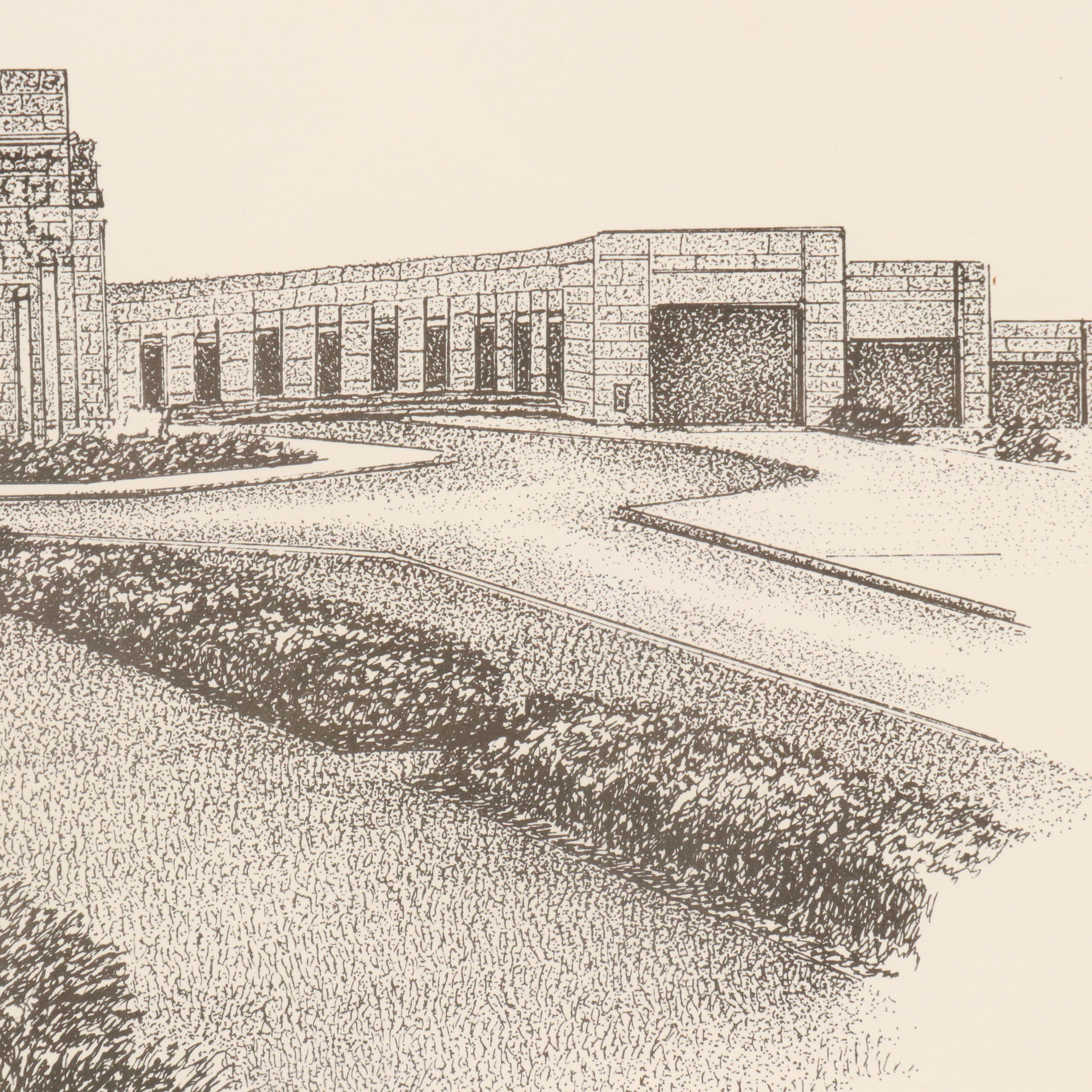 Ted W. Fickisen Lithograph "Union Terminal," 1992