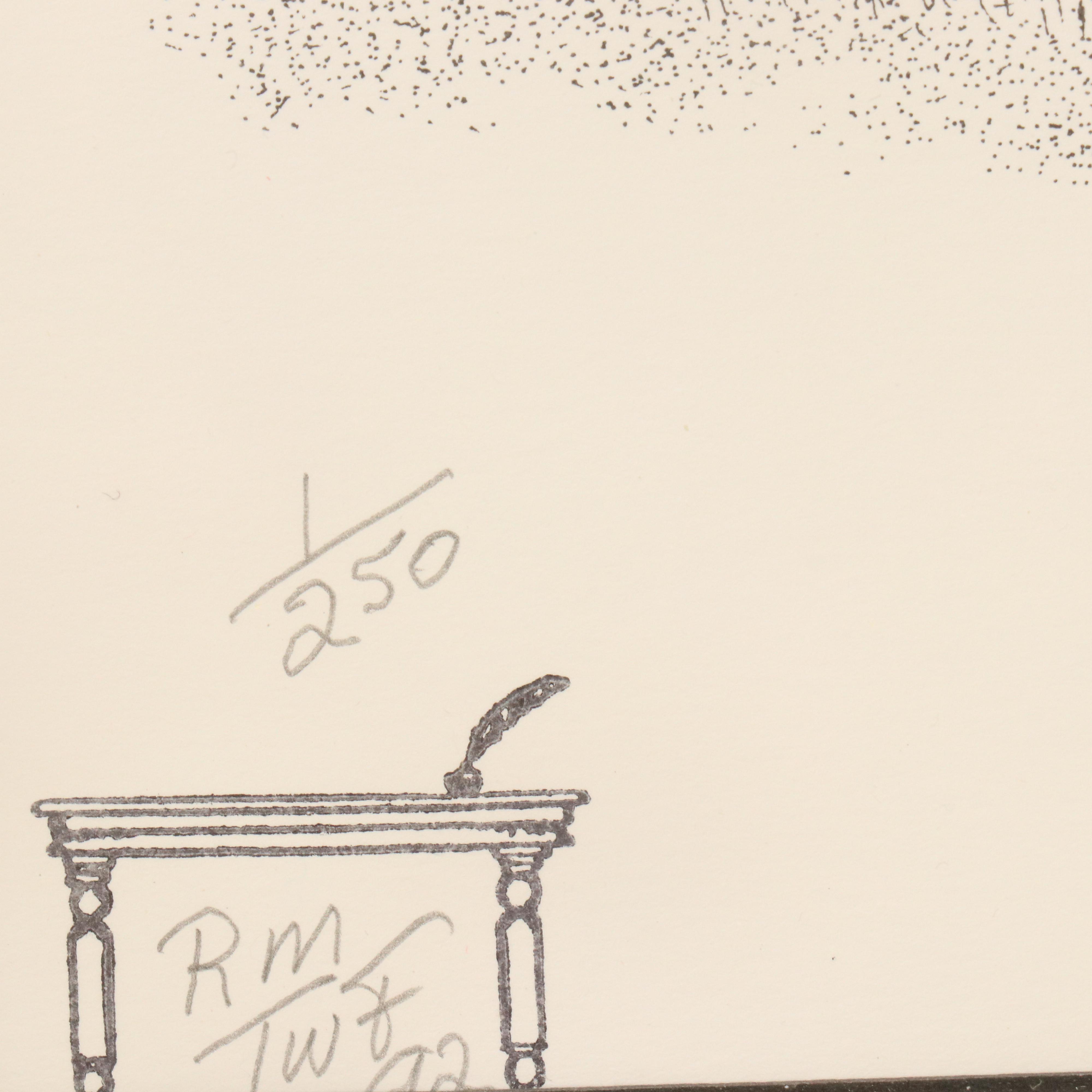 Ted W. Fickisen Lithograph "Union Terminal," 1992